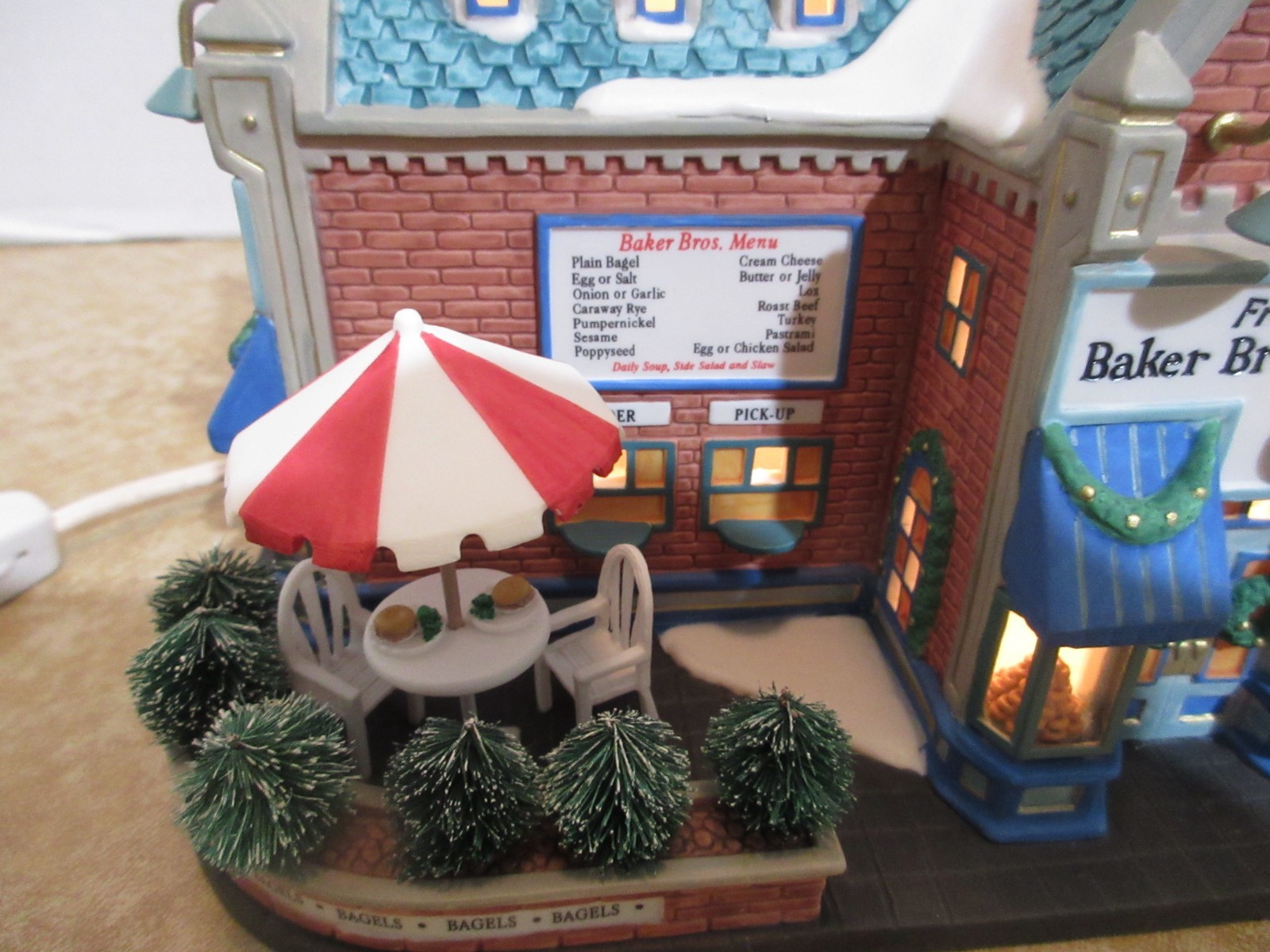 Dept. 56 Christmas In The City 2001 Baker Bros. Bagel Bakery #56.58920 Mint