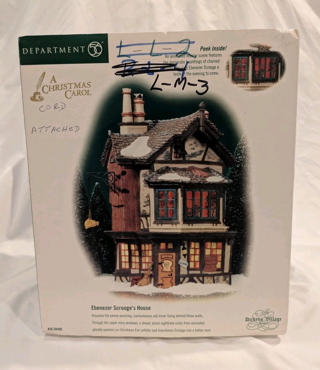 Department 56 Ebenezer Scrooge’s House 58490 A Christmas Carol Village Vintage