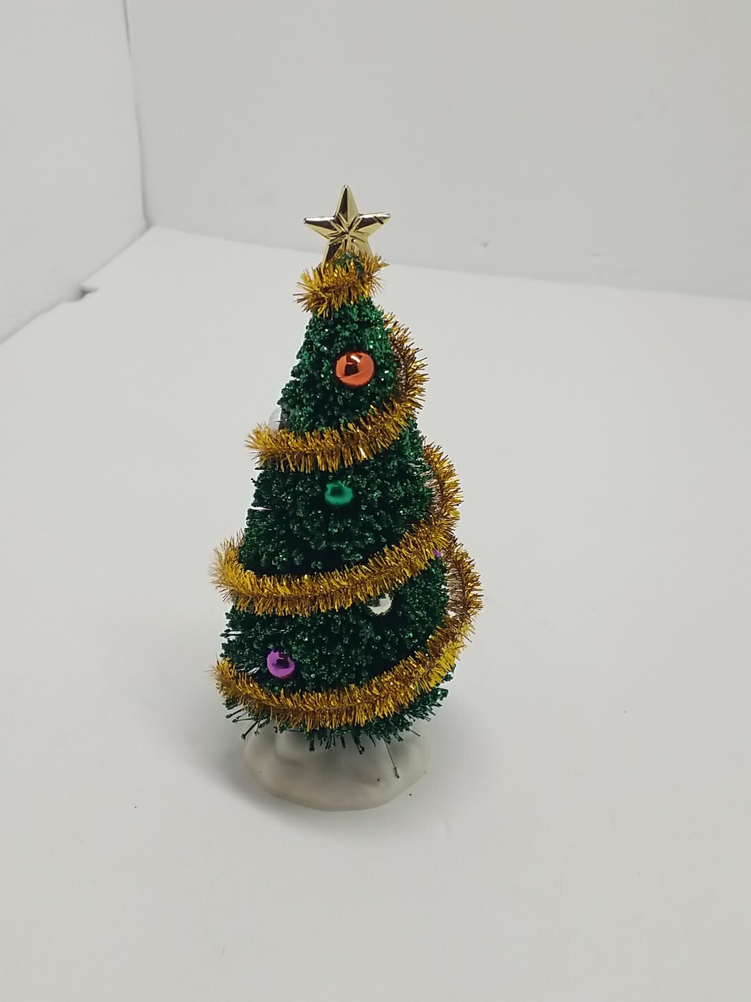 HTF Lemax Village Collection Sparkling Green Christmas Tree