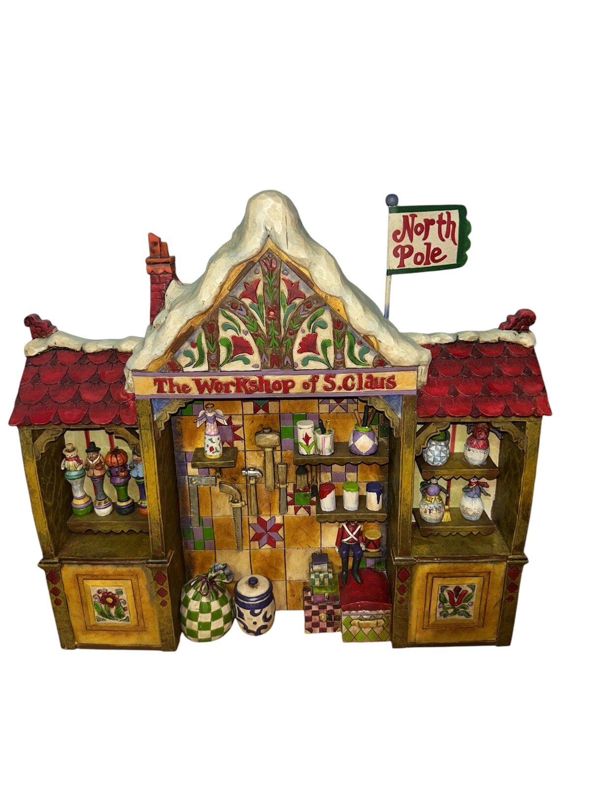 Jim Shore Santa’s Elves Toy Maker Workshop Set Of 4 2007 Heartwood Creek Rare