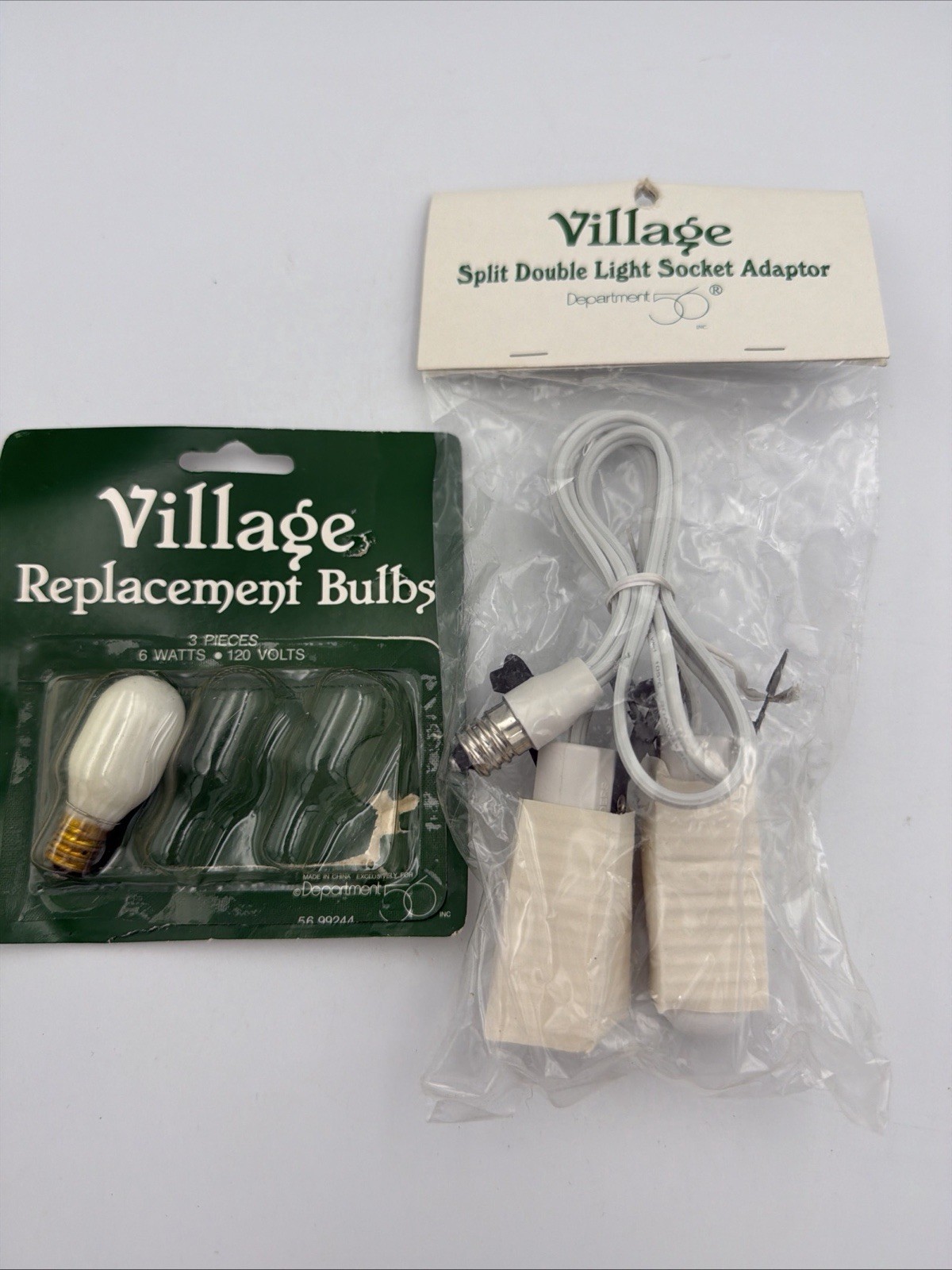 Dept 56 Village Split Double Light Socket Adapter #99280 in Pkg
