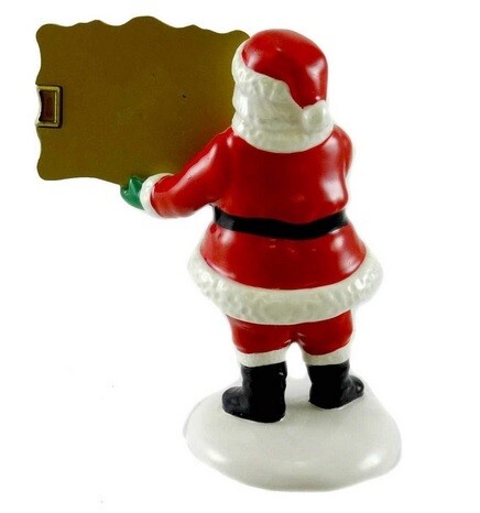 Dept 56 Village Santa Sign ~ #53051 ~ Snow Village ~ Mint In Box ~ Very Cute!