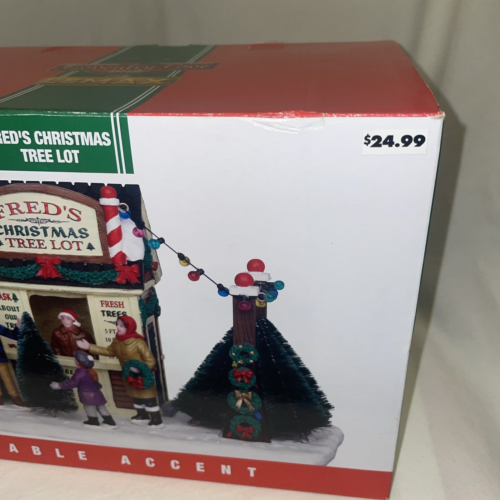Lemax Fred’s Christmas Tree Lot Coventry Cove Table Accent Unused In Box