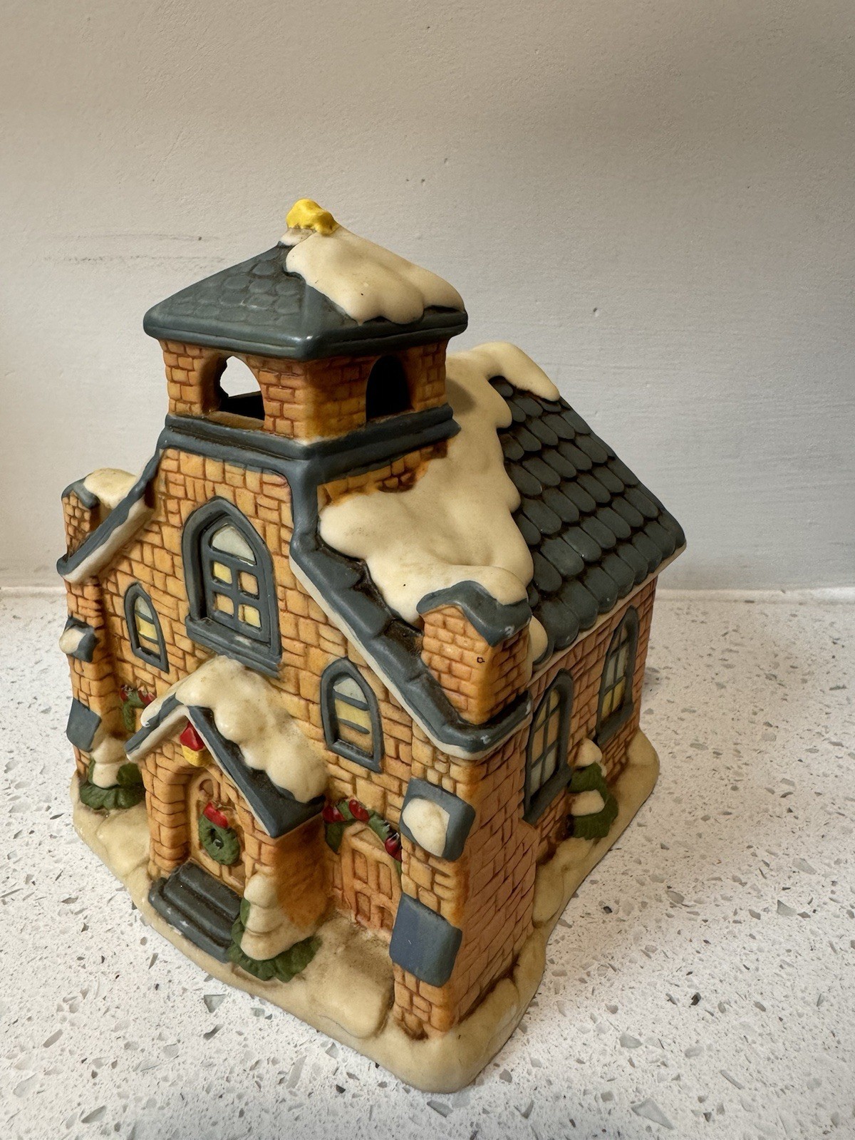 1987 Lefton Christmas Colonial Church Byron Wood Musical “Adeste Fideles” Works