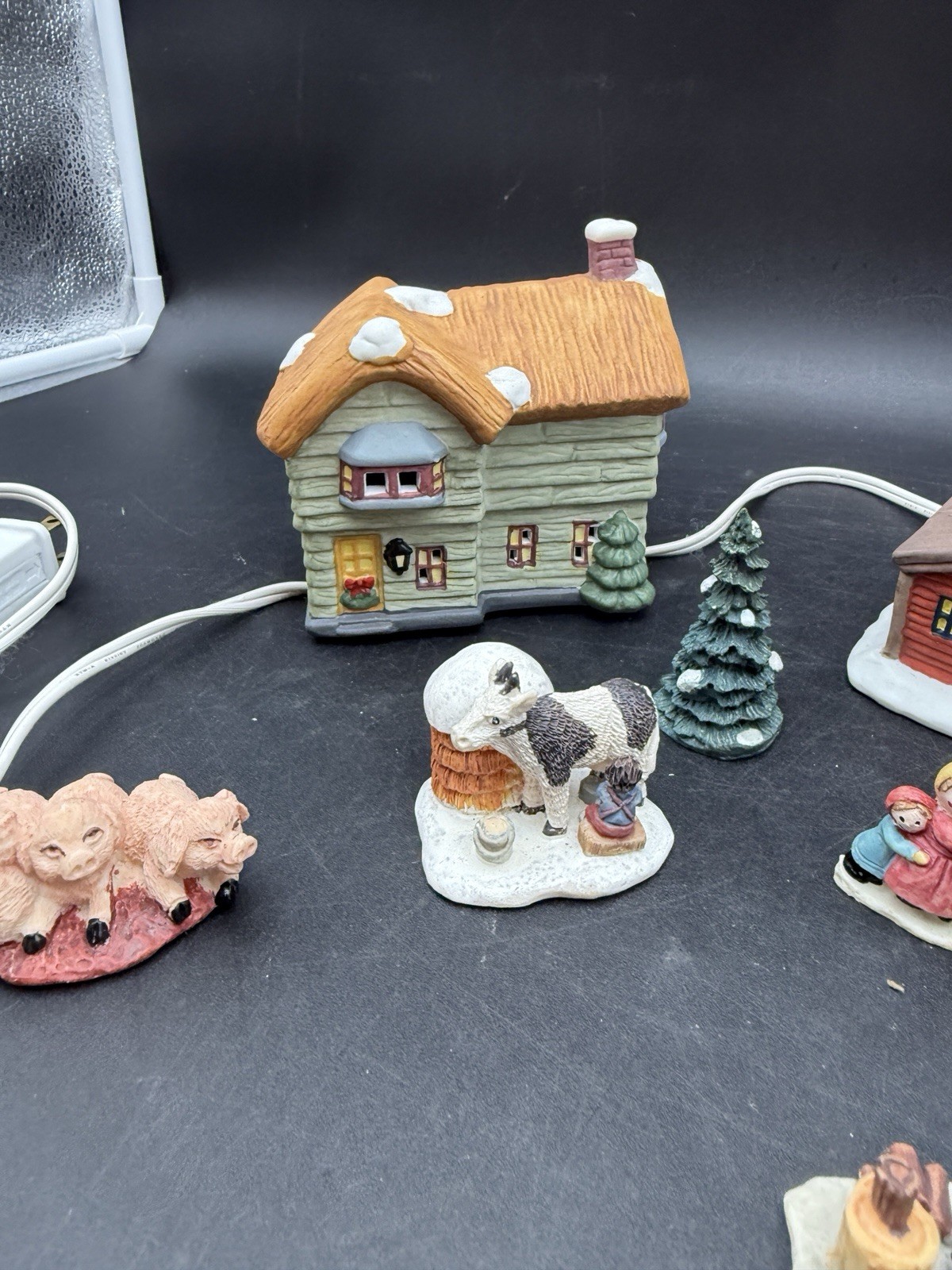 Vintage -Share The Joy -Farm Scene from Caldor Light up Church Barn Farmhouse +