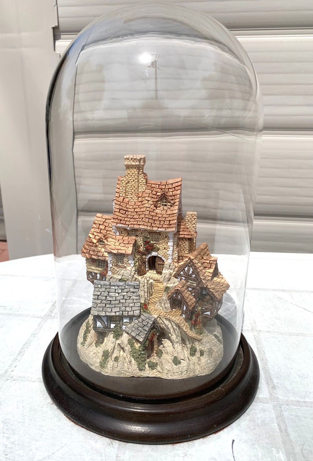 Glass Domed Vintage David Winter Cottages – “The House on Top”, with COA