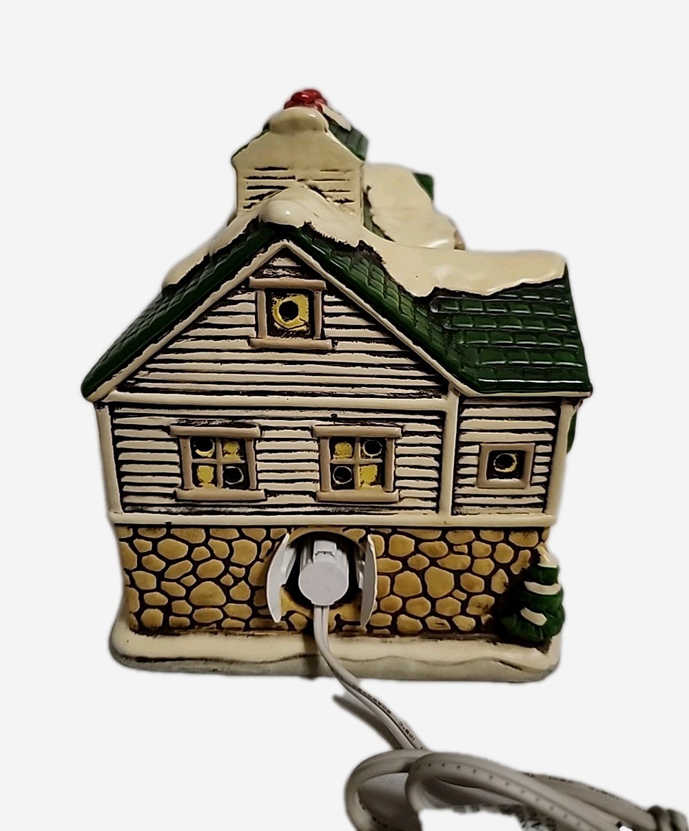Vtg Lefton Colonial Village Christmas Antique Lighted House 1987 Original Box