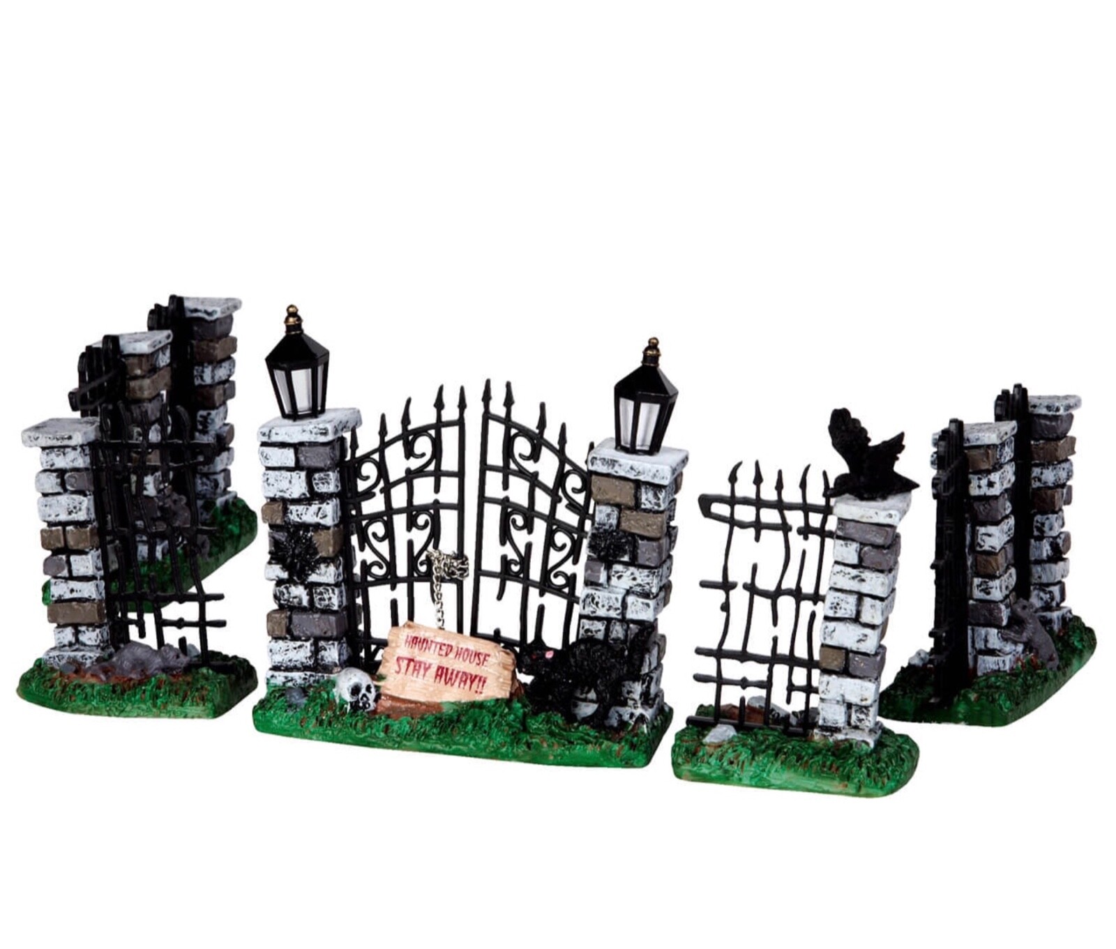Lemax Spooky Town – Iron Gate and Fence – NEW