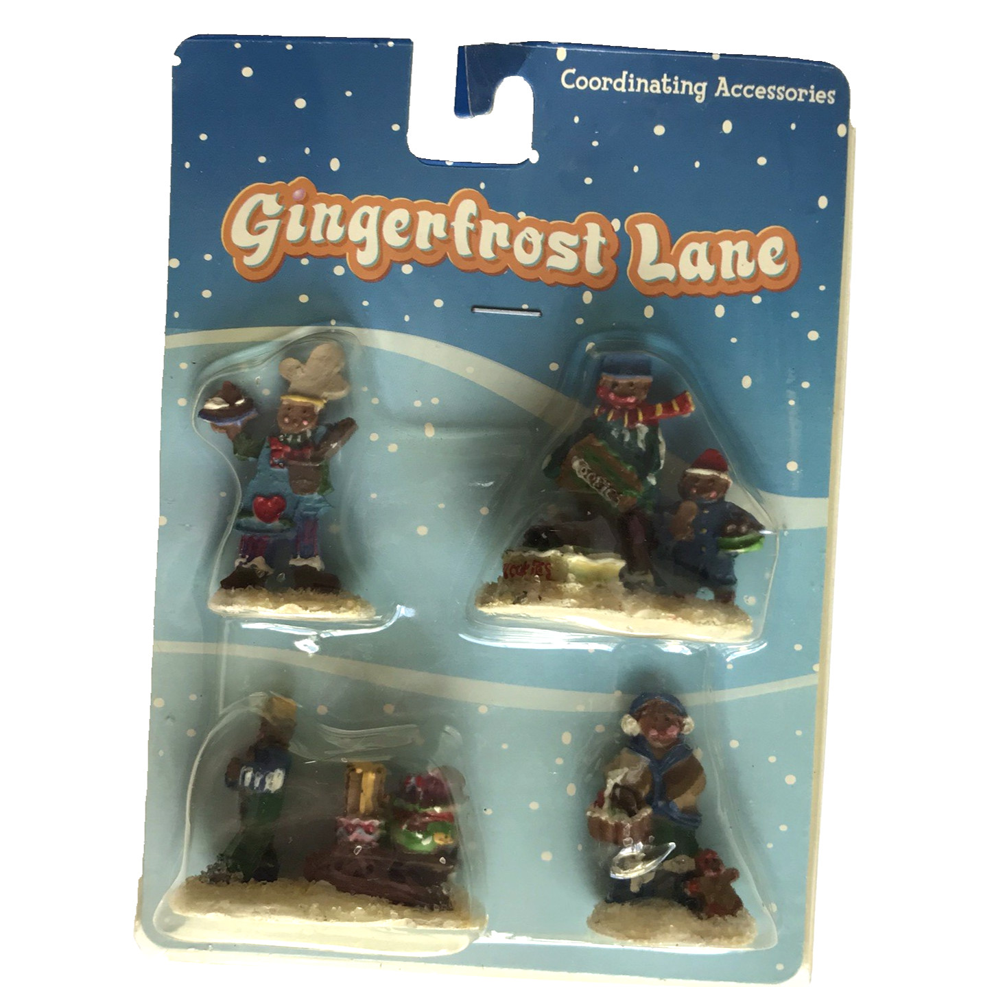Lot: 3 Pkg Gingerfrost Land Christmas Village Gingerbread People Accessories NOS