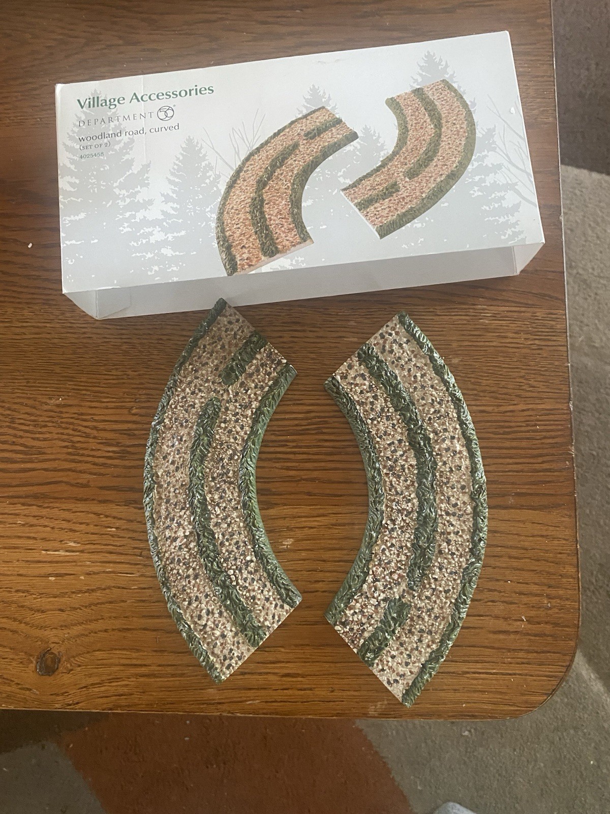 Dept 56 Village Accessories Woodland Road Curved Set of 2 Christmas