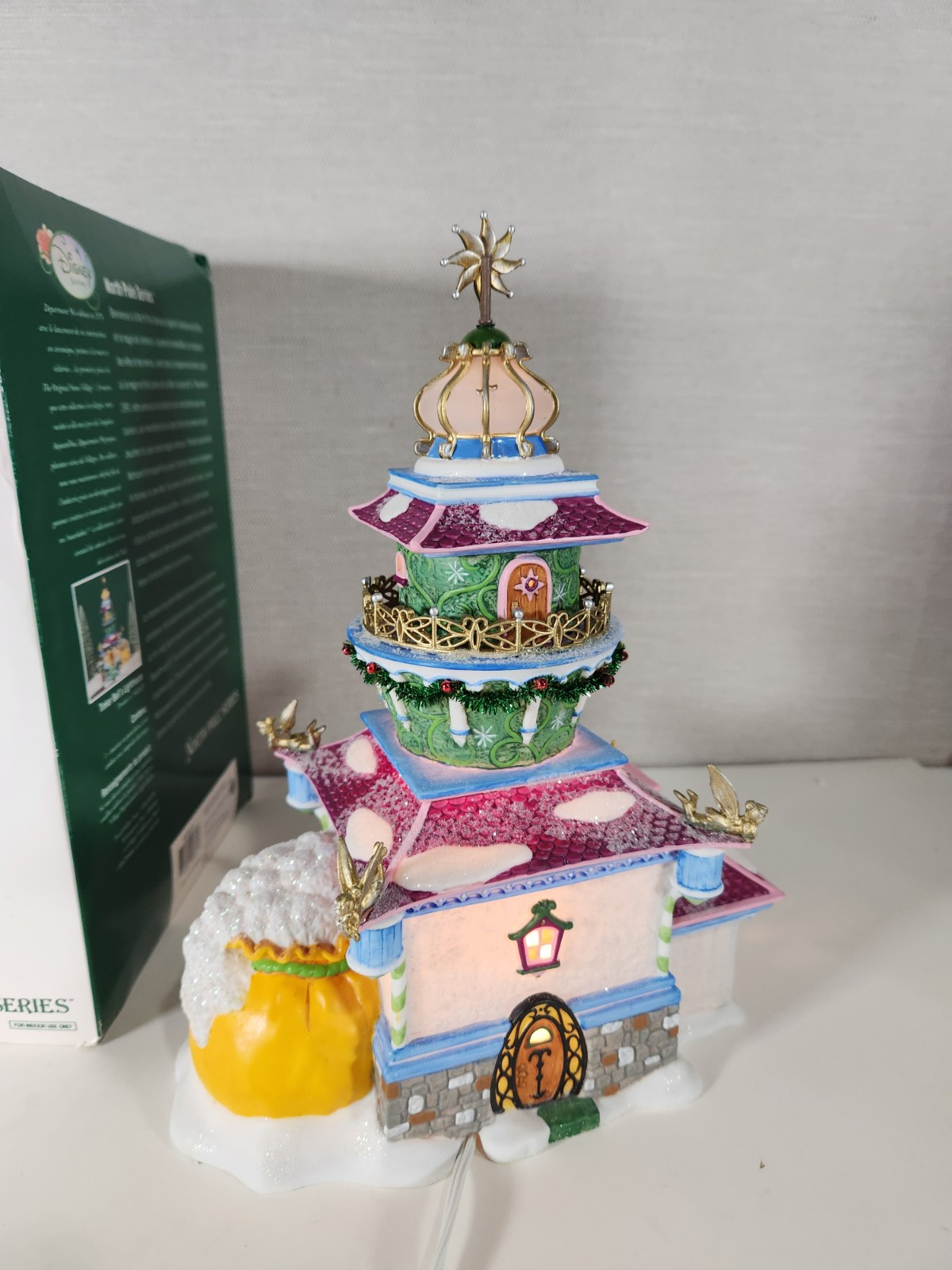Dept 56 Tinker Bell’s Lighthouse 802825 North Pole Disney Fairies W/Box Read