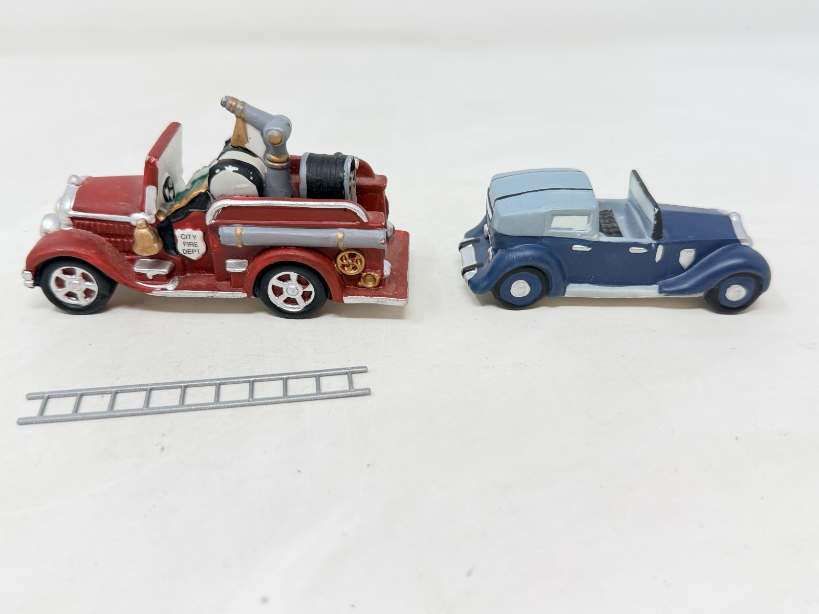 Department 56 Christmas In The City Fire Truck and Car Lot