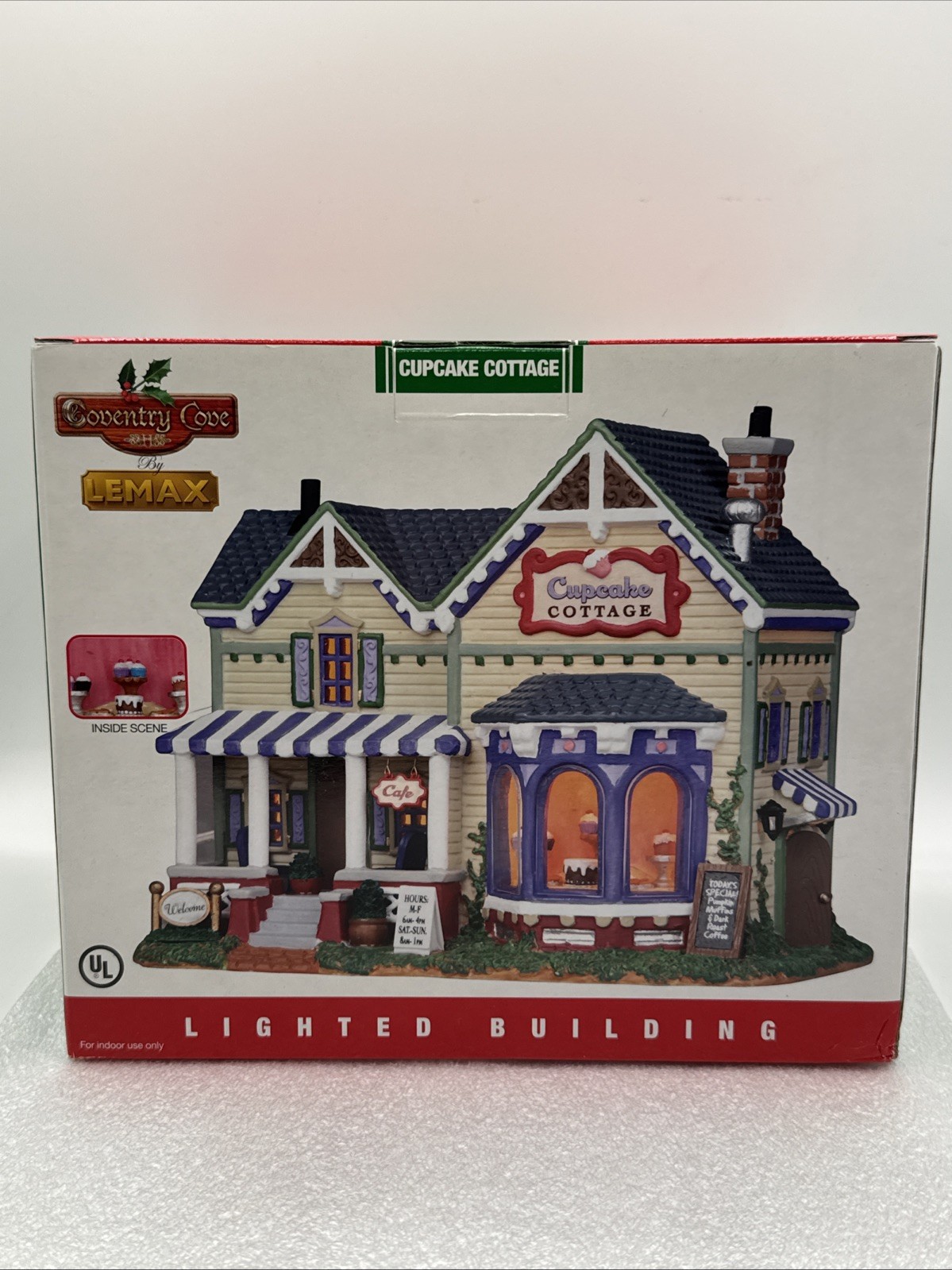Lemax Coventry Cove 2010 Cupcake Cottage Lighted Christmas Village Unused New