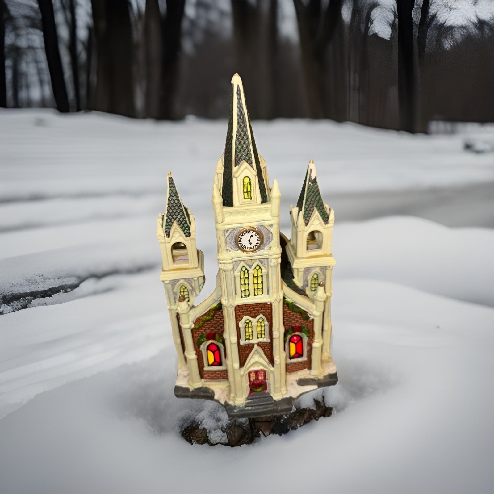 Holiday Time Traditional Vintage Collection Lighted Victorian Church 12″