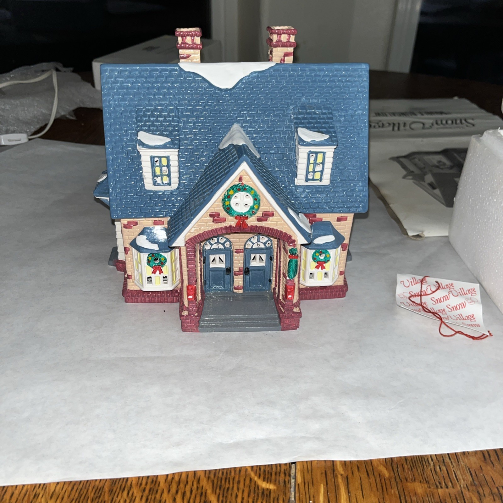 Department 56 Original Snow Village – DOUBLE BUNGALOW 5407-0 W/ Box & Light