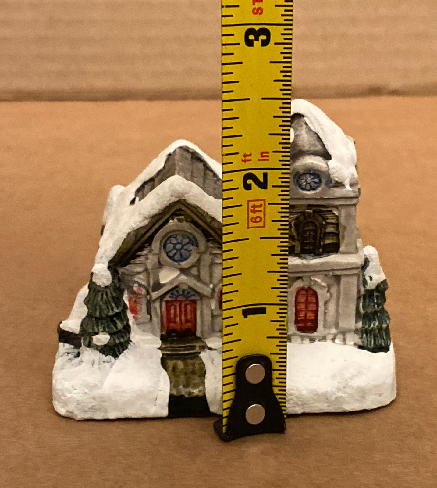 RSVP The American Rustic Series Country CHURCH Christmas Village, 2.75”L x2.25”W