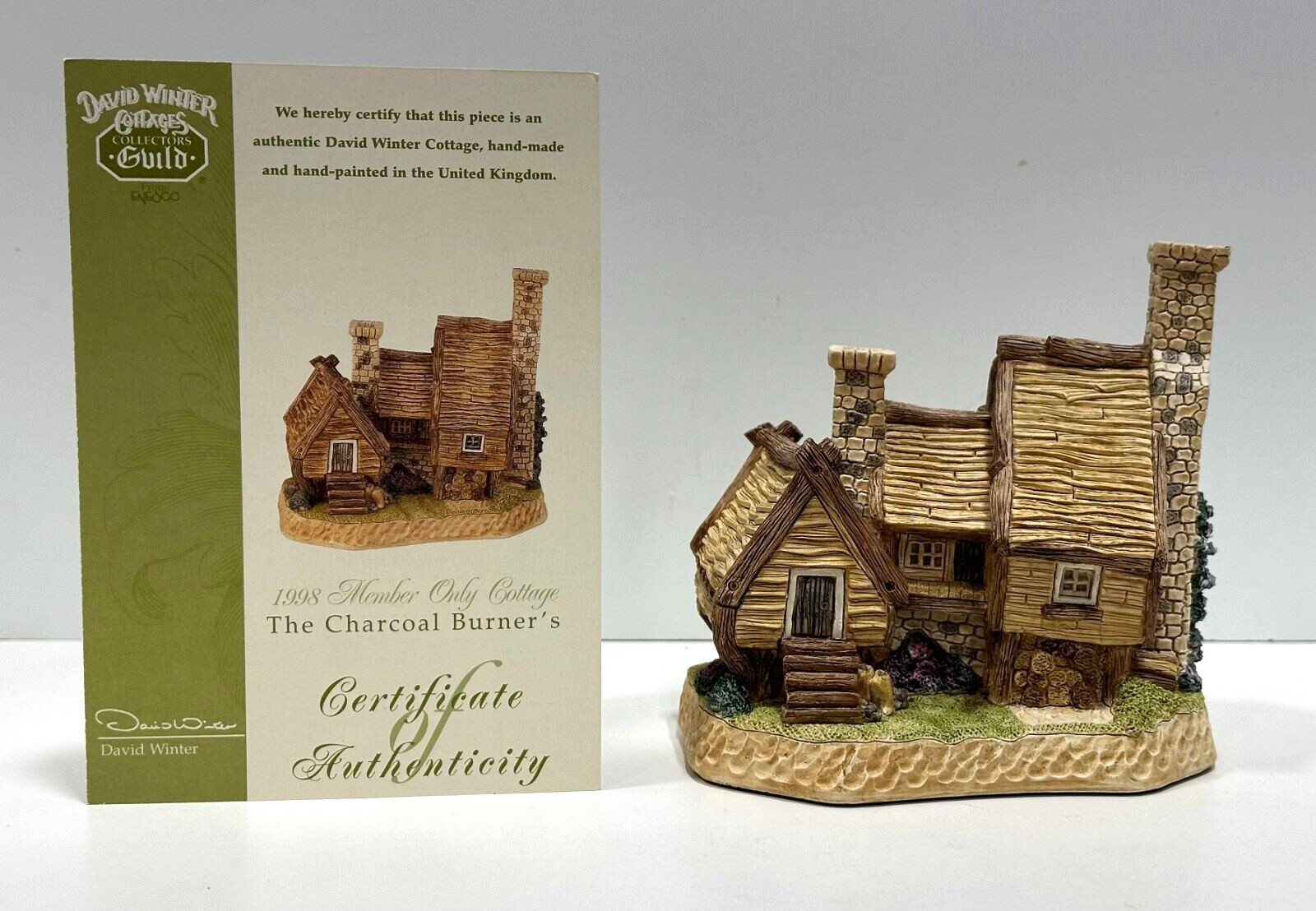 David Winter cottages The Charcoal Burner’s d1026 1998 member only collectible