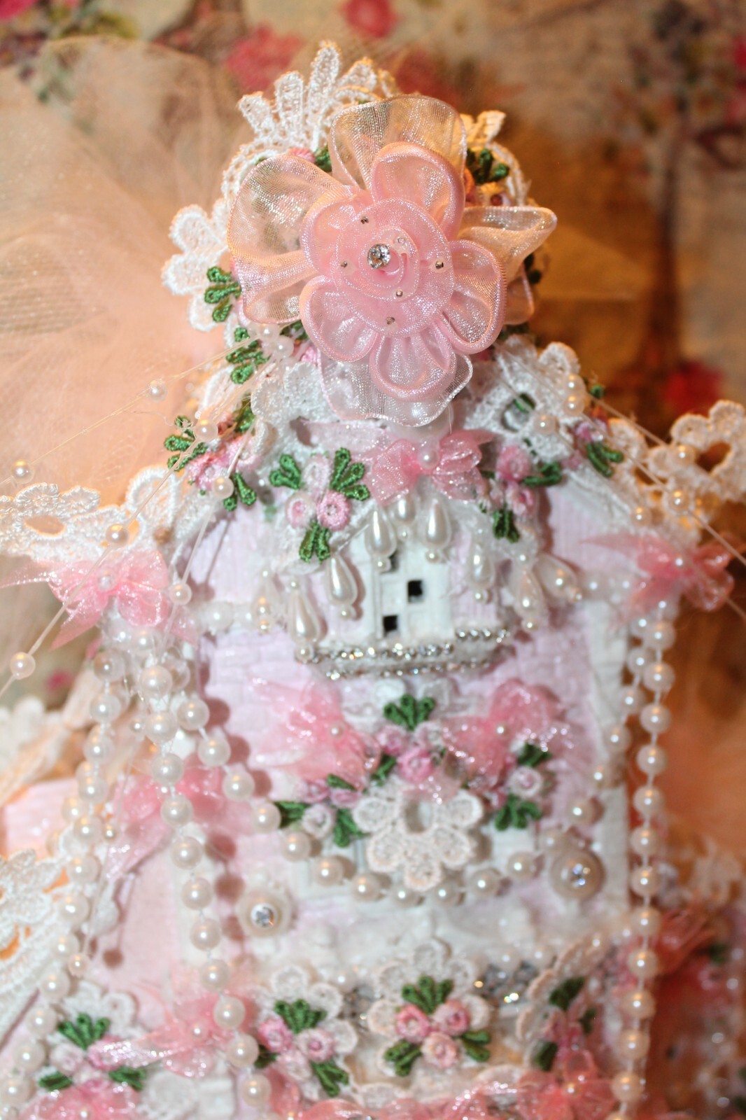 Shabby Chic Pink Christmas Village Victorian Village Shabby Pink Christmas
