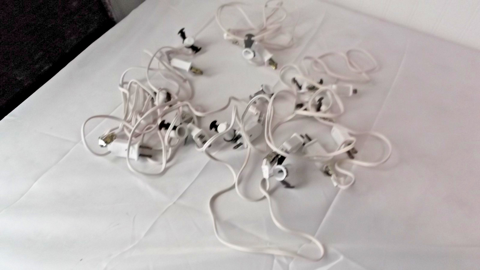 3-Foot Christmas Clip-In Lamp Cord for Ceramic House Lighting lot of 9
