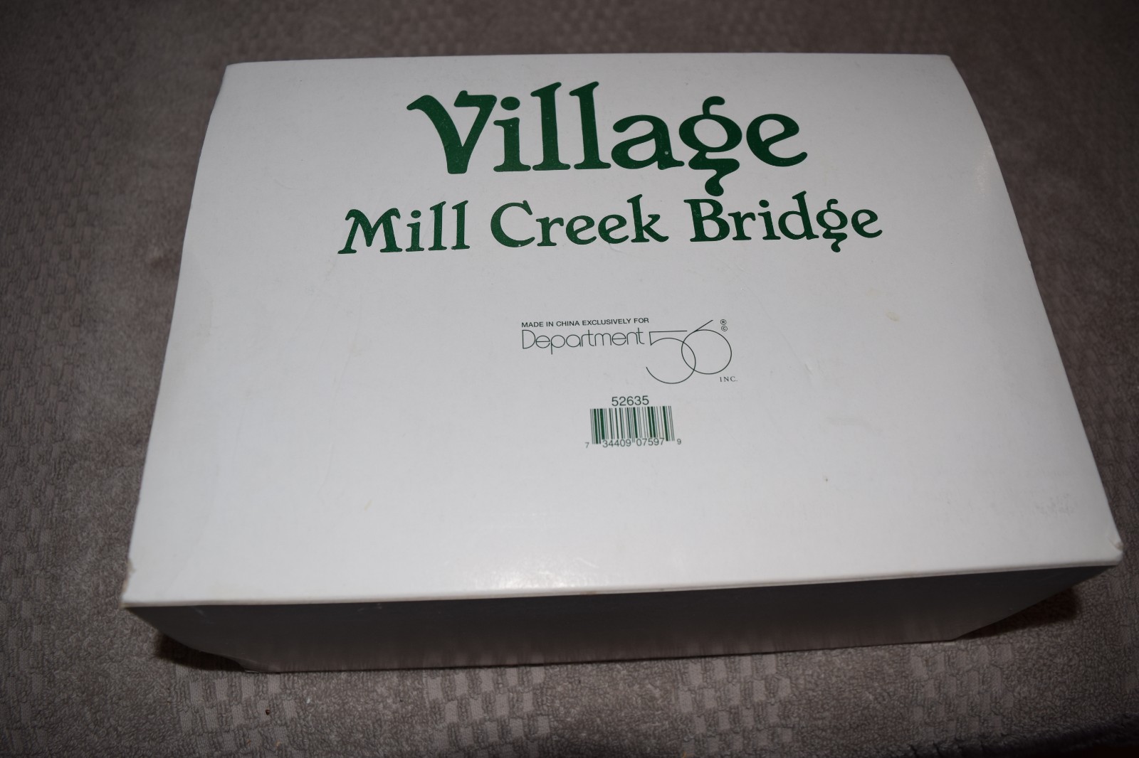 DEPARTMENT 56-VILLAGE ACCESORY, “MILL CREEK BRIDGE” #52635, NEW IN BOX, RETIRED