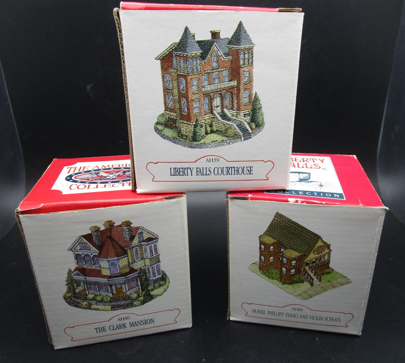 Lot of 3 Liberty Falls The Americana Collection 1993-1996 Buildings