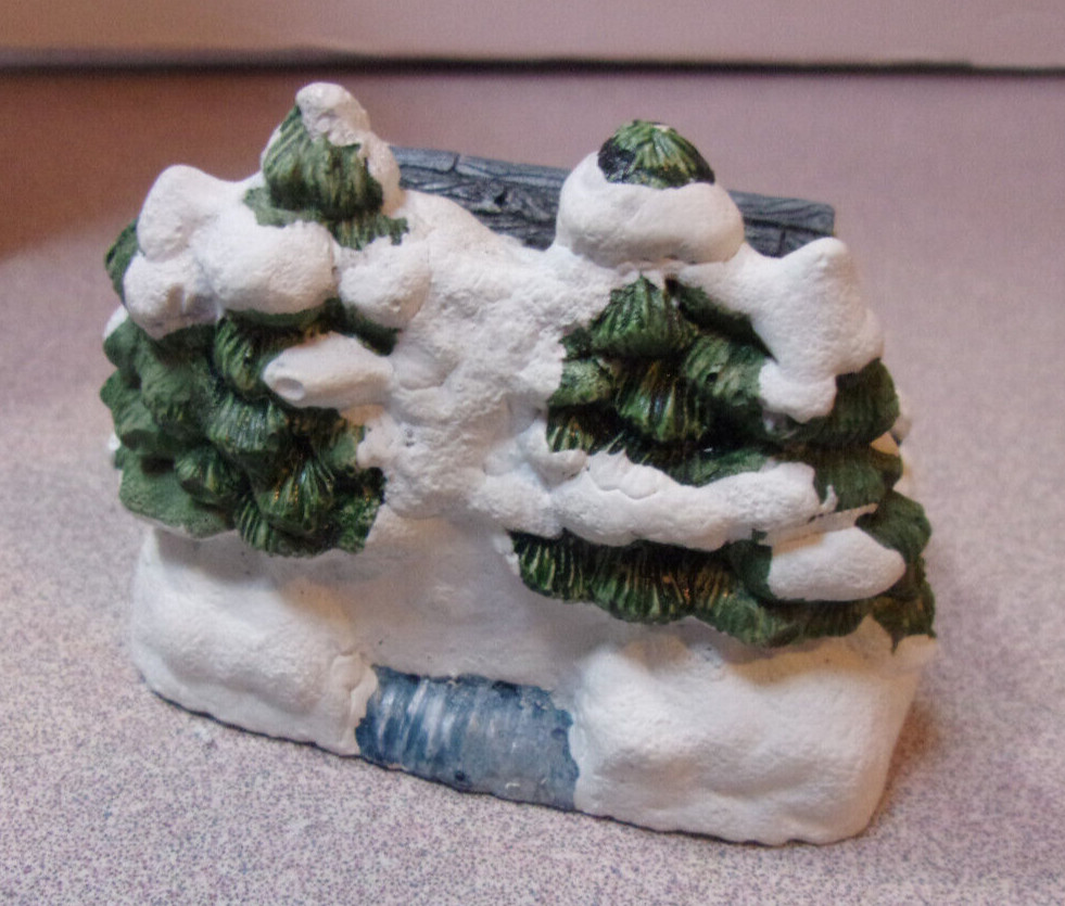 1989 RSVP American Rustic Series Hand Painted Covered Bridge w/Box Christmas Vtg