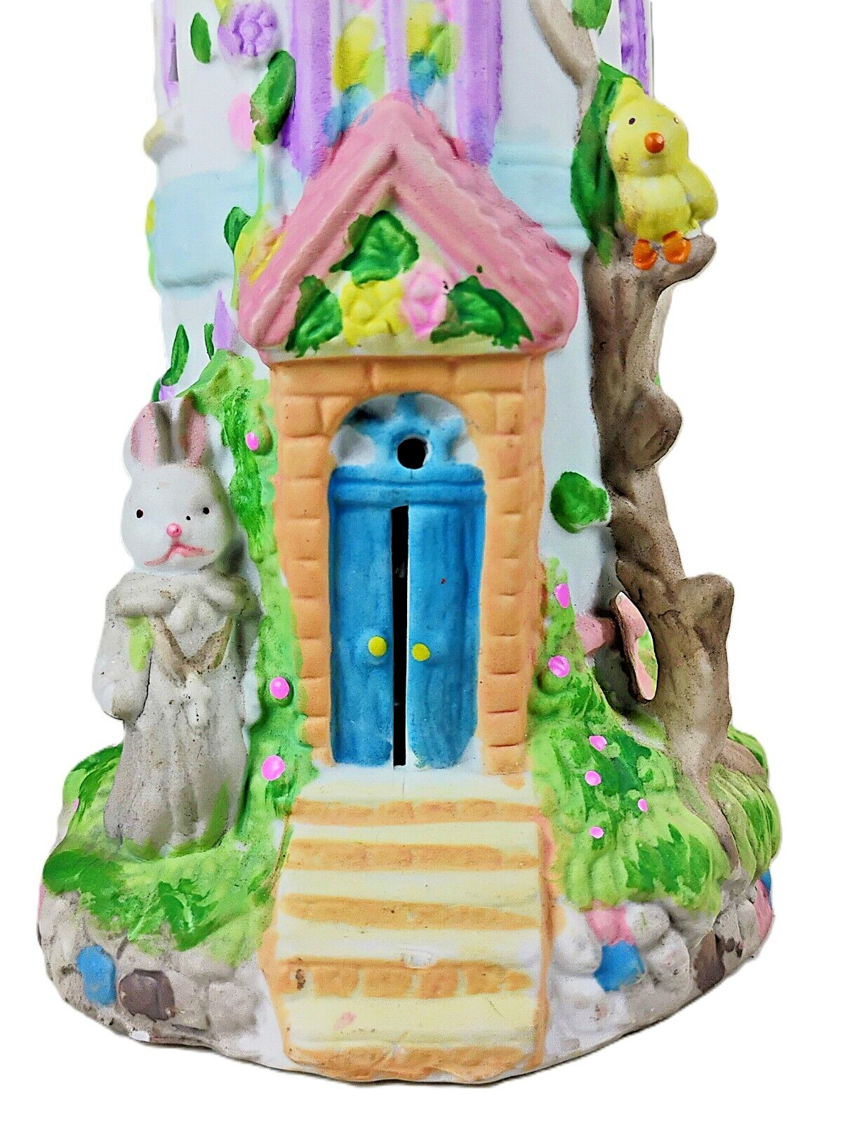 Vintage 1995 Hand-Painted Porcelain Church by Cottontale Cottages | Bunnies &
