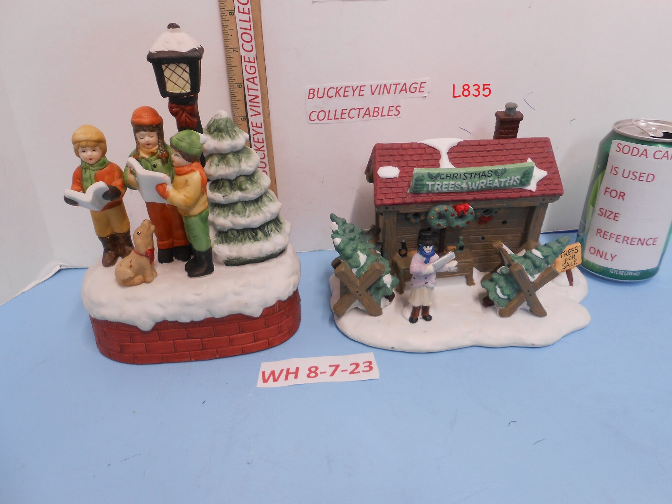 Ceramic Holiday Musical Lighted Sculpture & Christmas Tree Building