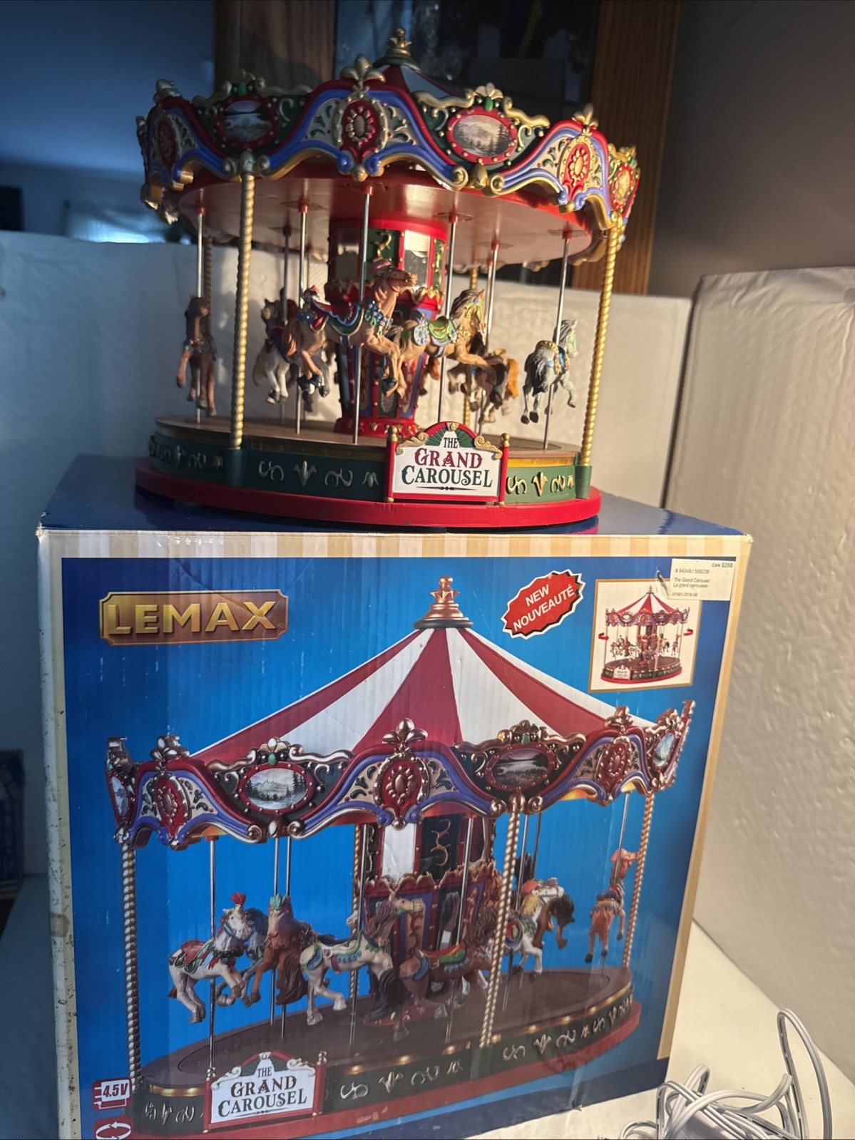 Lemax The Grande Carousel #84349 Sights And Sounds Circus Horses Big Top