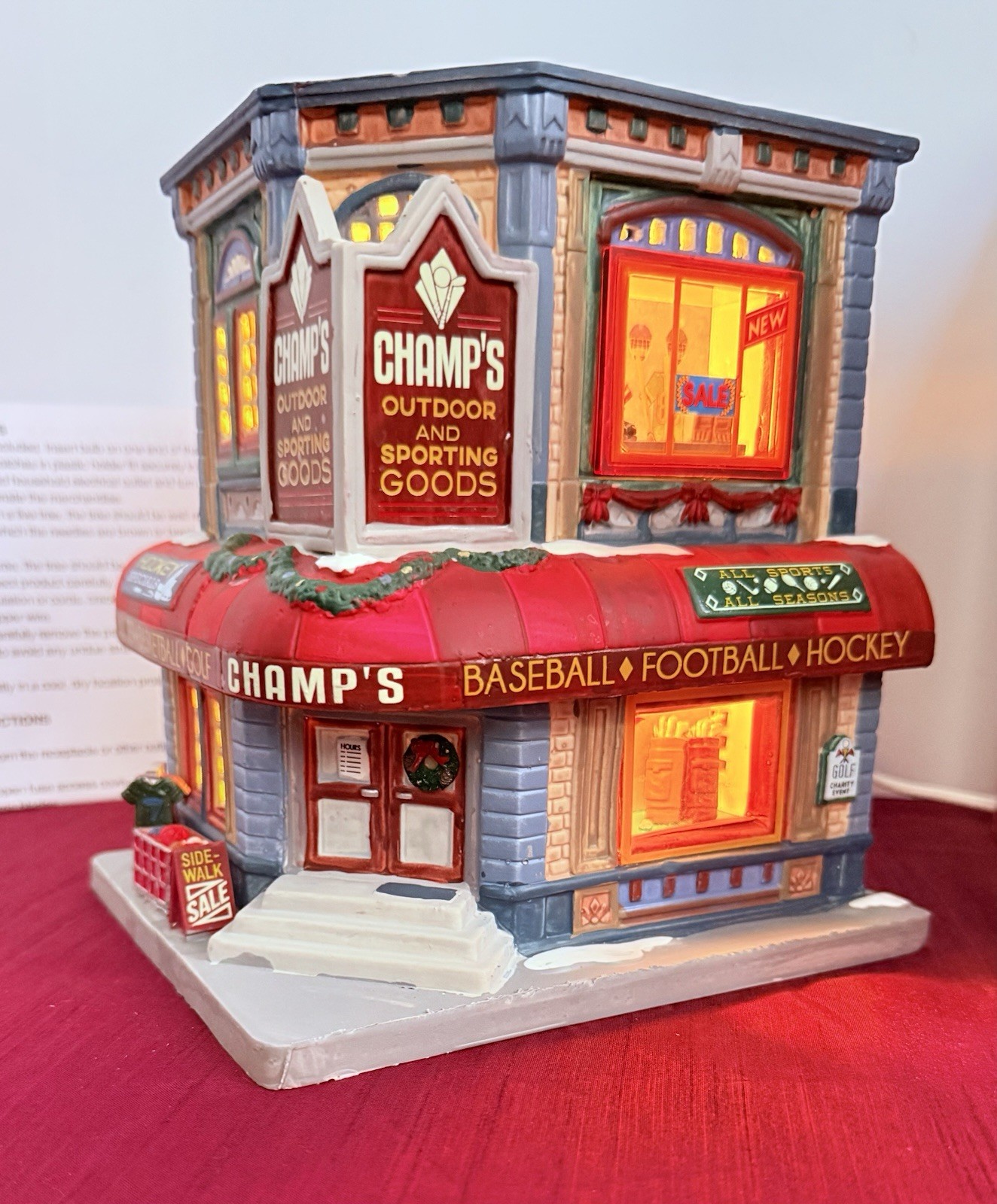 Lemax Village Collection Champ’s Outdoor & Sporting Goods Store Shop