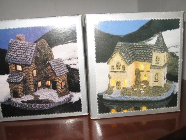 Lighted Cottage Charmers Orange Church and My Cottage