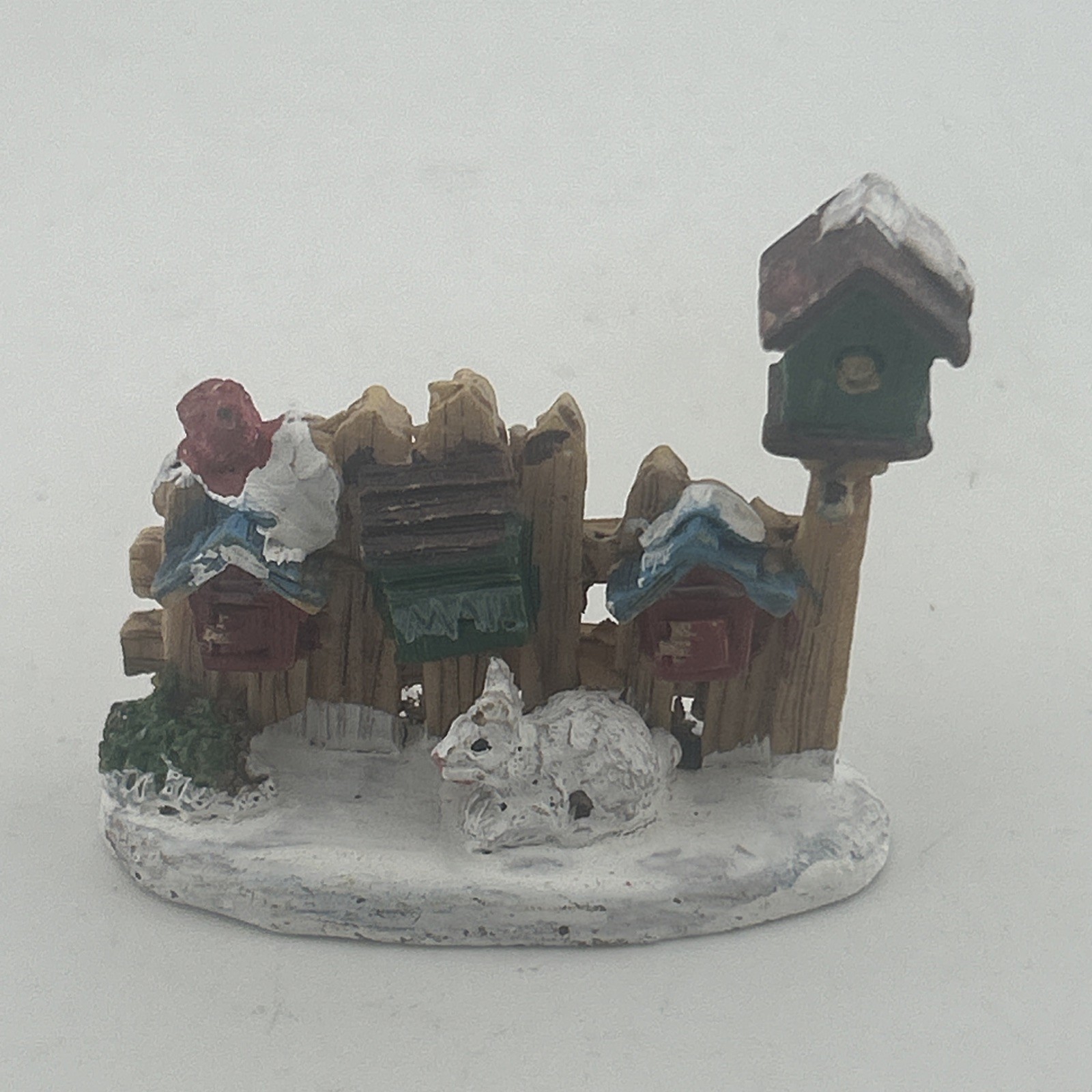 Holiday Time Christmas Snow Village-Farm Animal Scenes Lot of 7 + 2 Trees – NOTE
