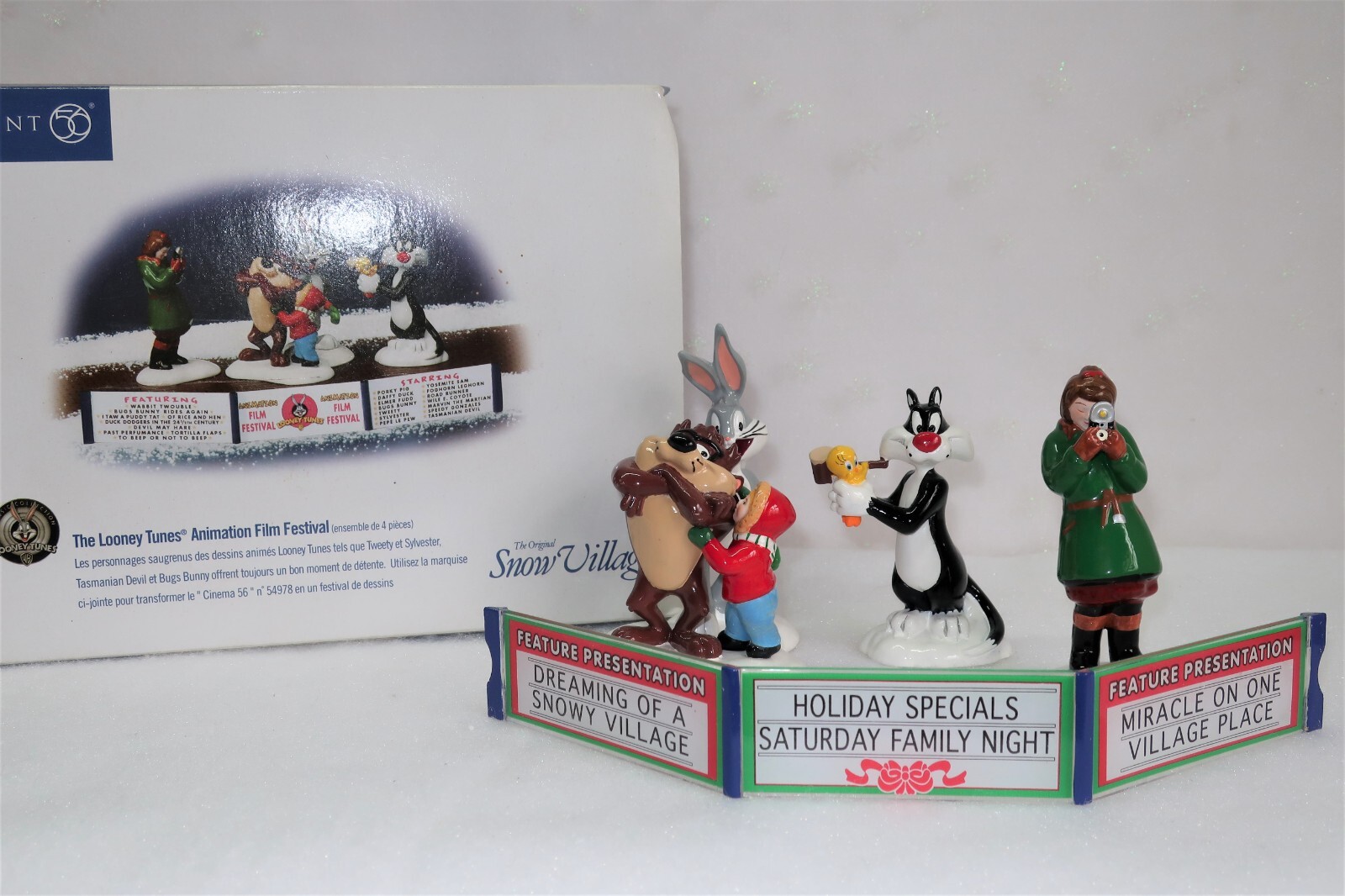 Dept. 56 Snow Village Accessory ~ Looney Tunes Animated Film Festival #54983