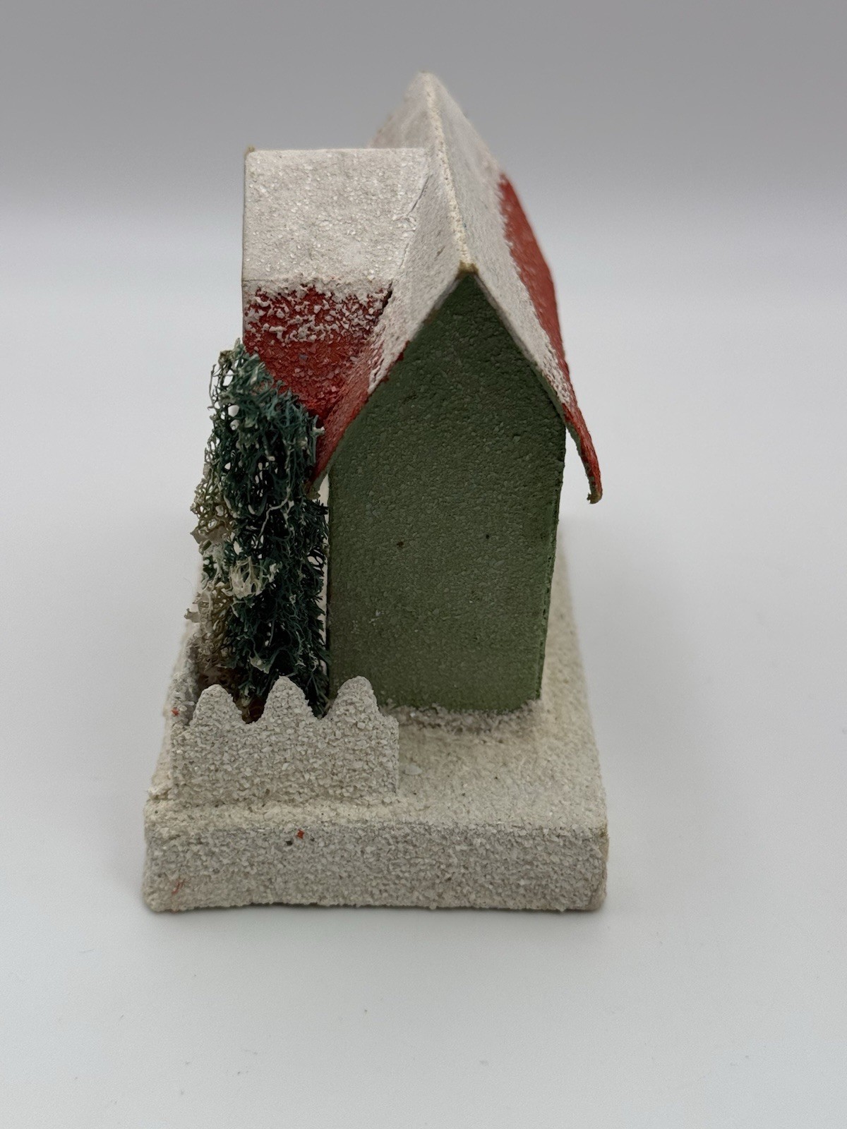 Putz House Japan Christmas Cardboard Glitter House Vintage Decor Building Japan