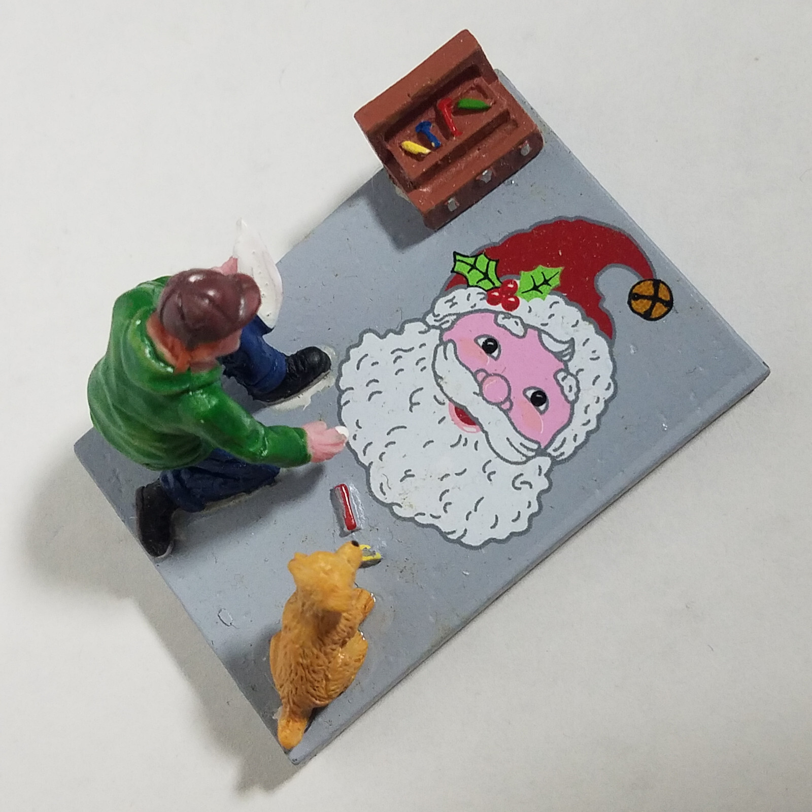 Lemax 2017 Sidewalk Chalk Artist General Products #72499 Santa Claus Puppy Boy