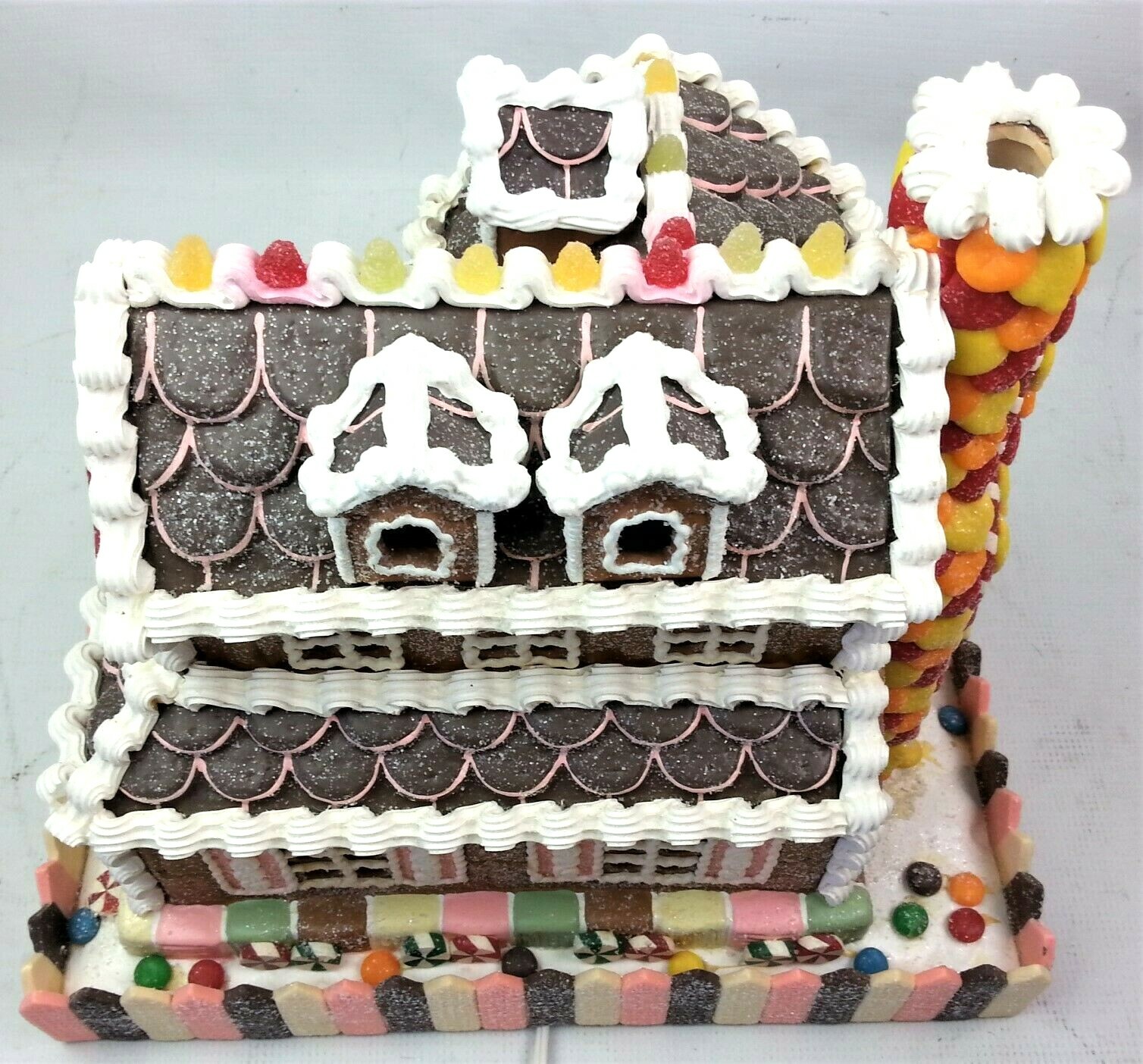 Traditions Lighted Gingerbread House ORIGINAL BOX Christmas Ceramic Resin 433439