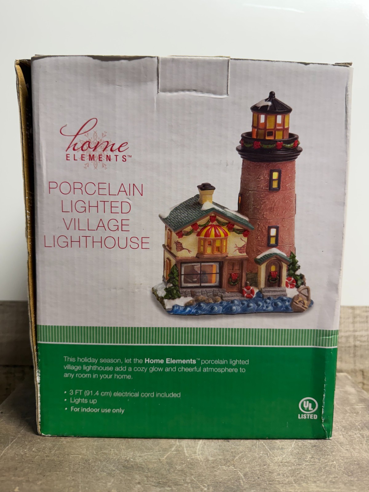 Home Elements Porcelain Lighted Village Lighthouse – Fast Ship