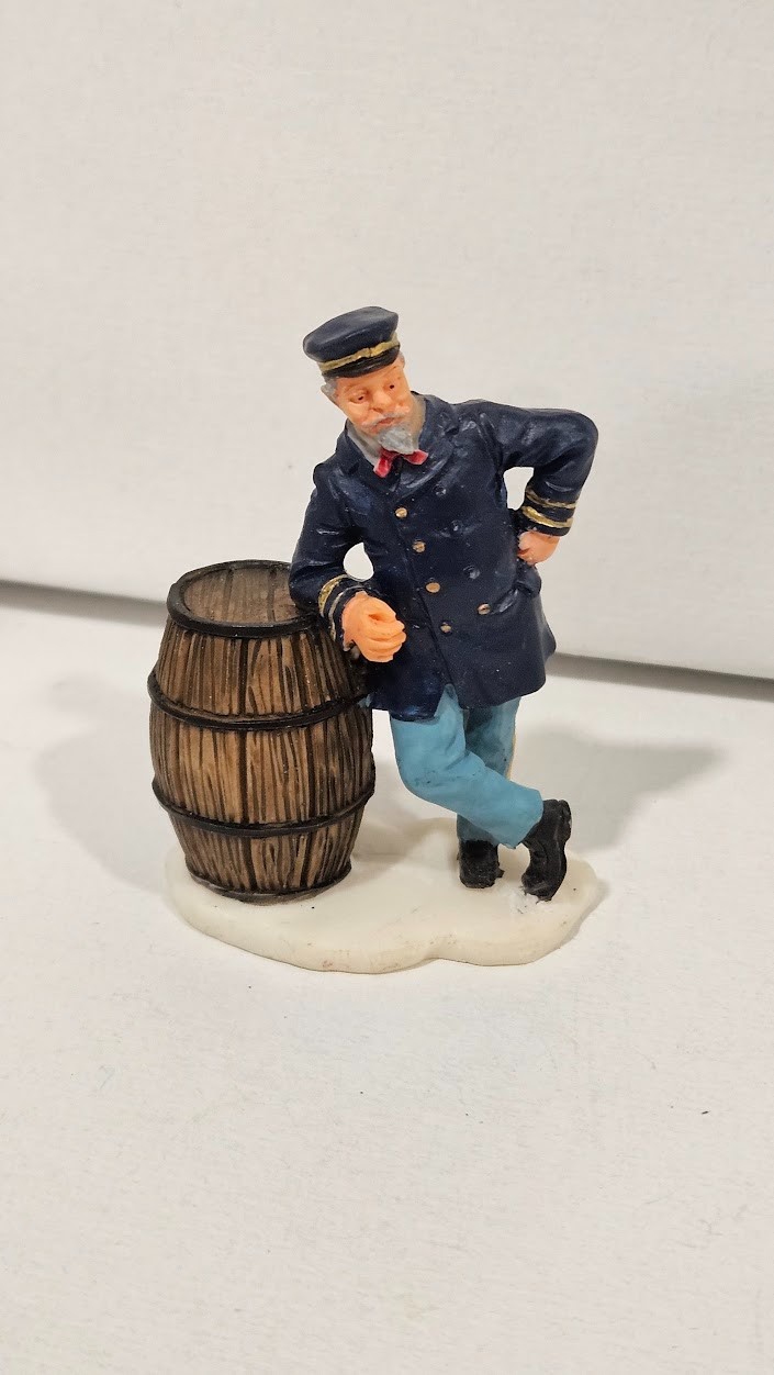 Lemax Christmas Village Town Cap’N Bob 92337 Sea Ship Captain Barrel Nautical