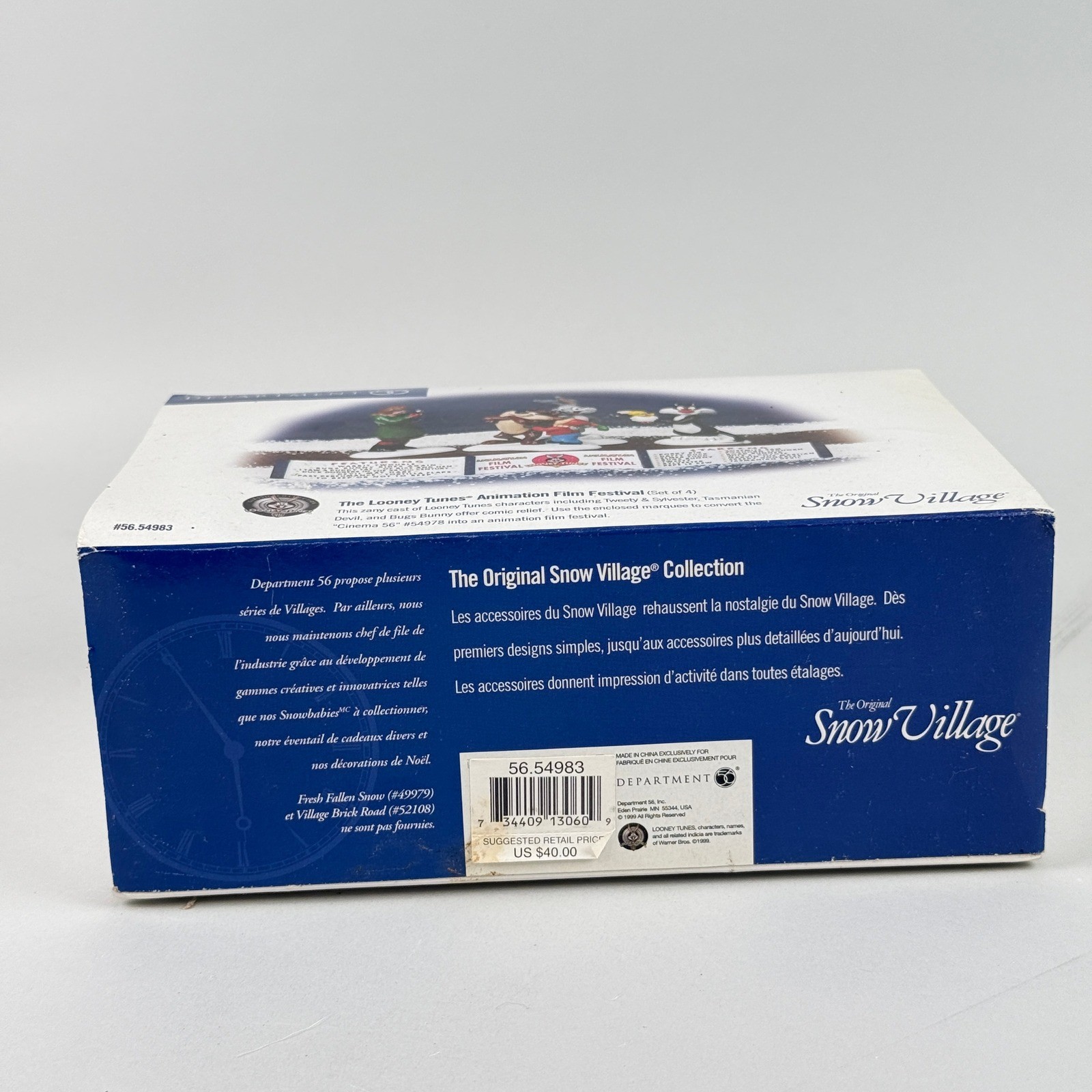 Department 56 Snow Village Looney Tunes Animation Film Festival # 56.54983 NOS