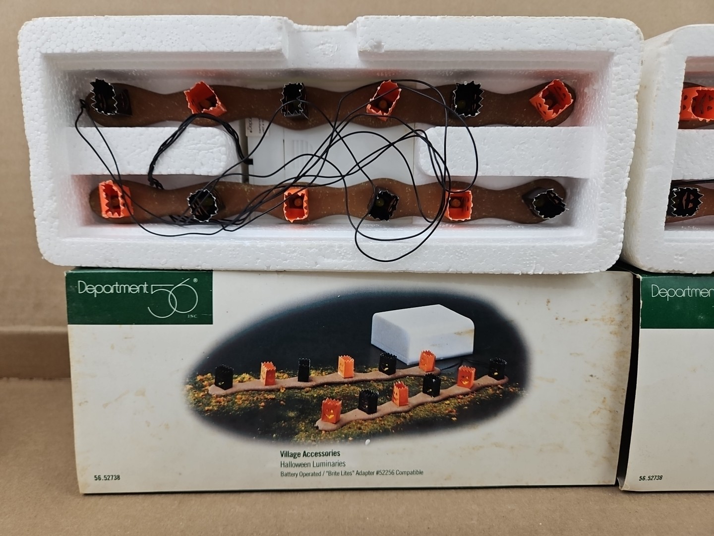 2 PC LOT DEPARTMENT 56 HALLOWEEN LUMINARIES VILLAGE ACCESSORIES 56.52738 1998