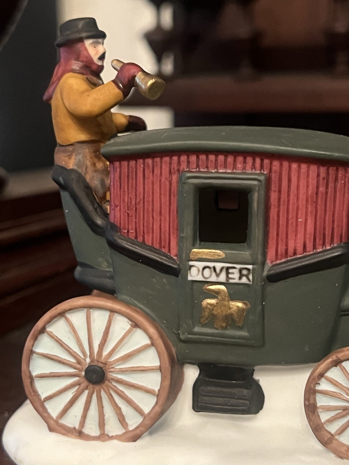 VTG 1988 Dept 56 Heritage Village Horse Drawn Carriage Dover Coach Retired