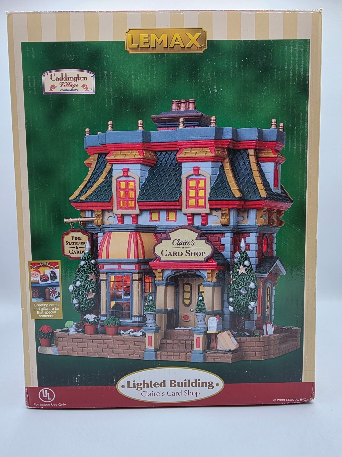 Lemax Lighted Building Caddington Village “Claire’s Card Shop” 2008 in box