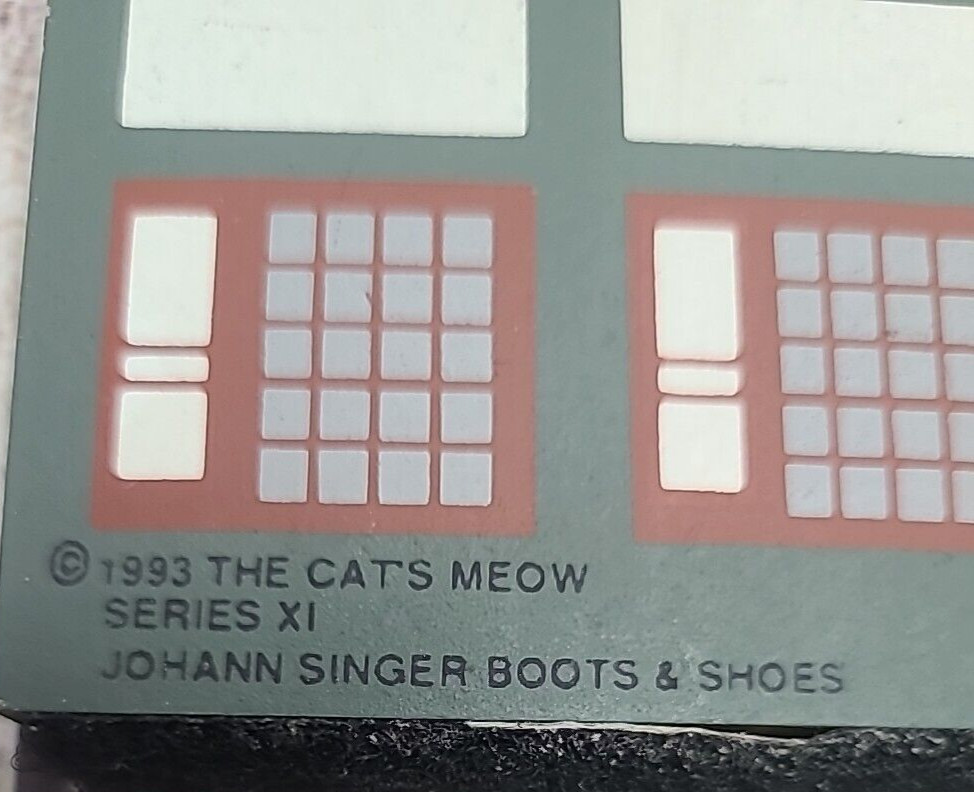 Vintage The Cat’s Meow Village Series XI Johann Singer Boots & Shoes Shelf Decor