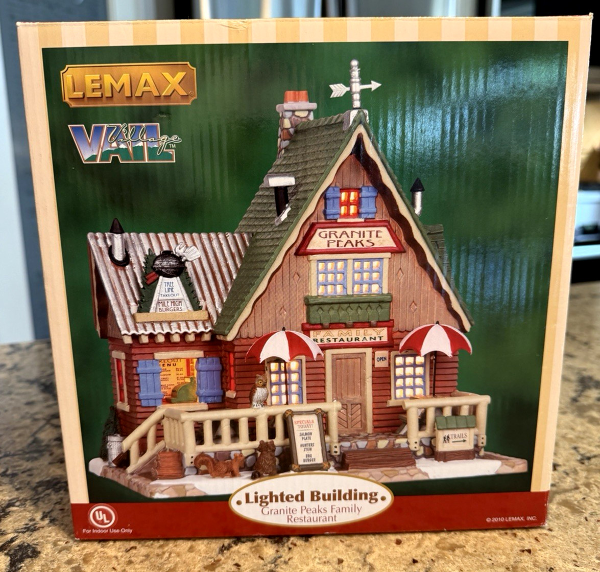 Lemax Vail Village Granite Peaks Family Restaurant “Lighted” New in Box