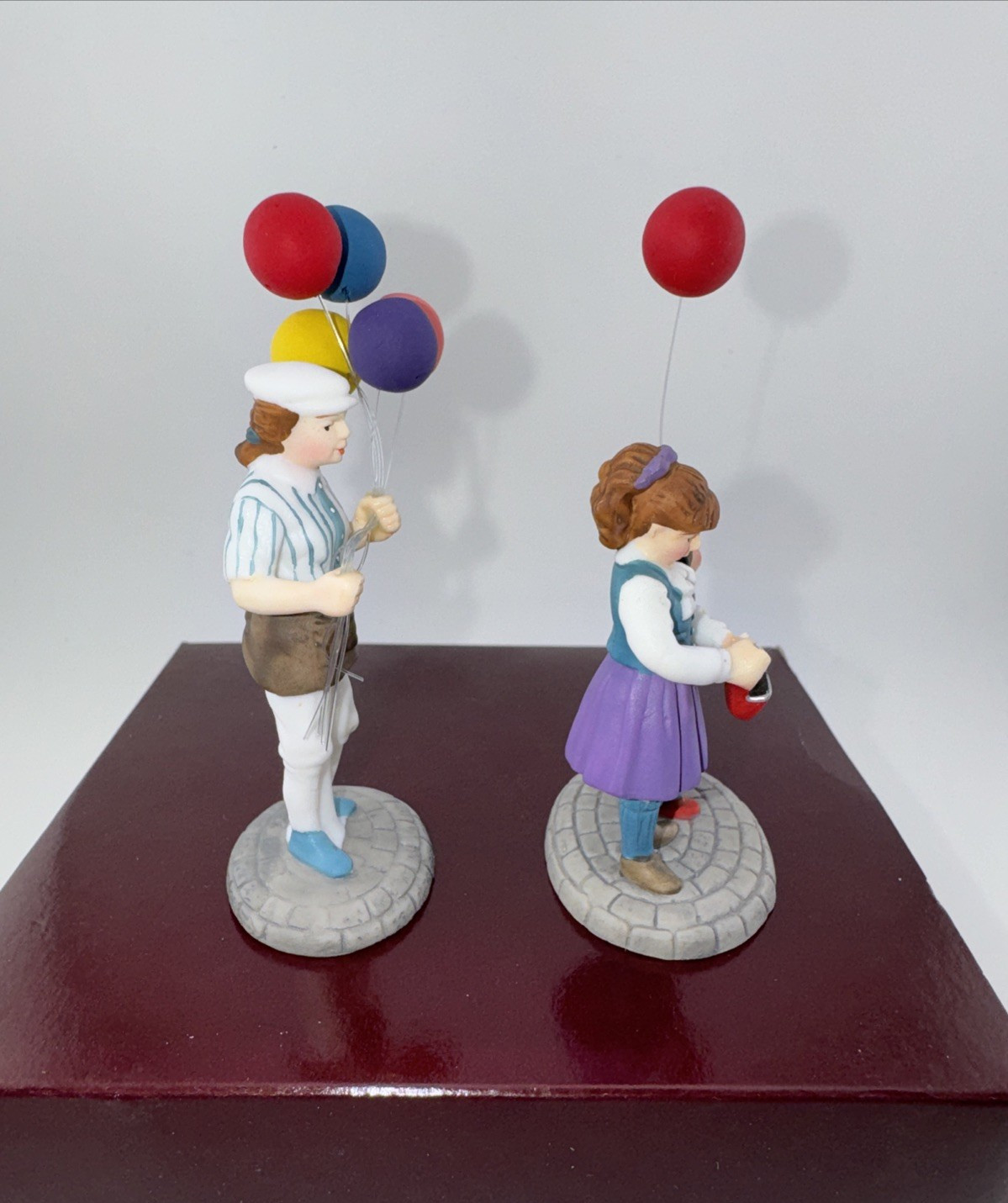Department 56 Balloon Seller Disney Parks Village Series Set of 2 Handpainted