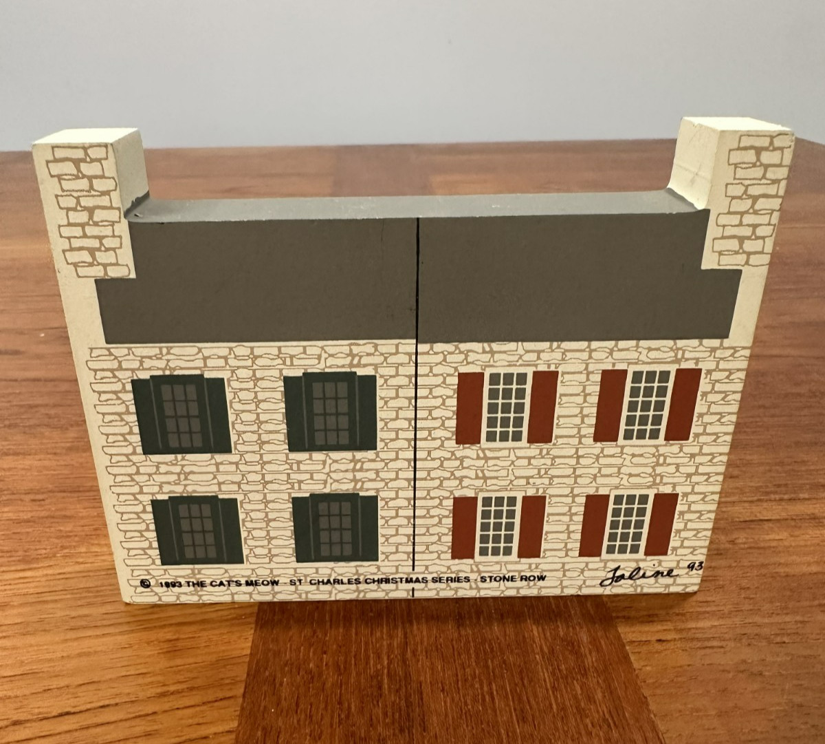 Vintage 1993 Cat’s Meow Village – Stone Row – St. Charles Christmas Series #9934