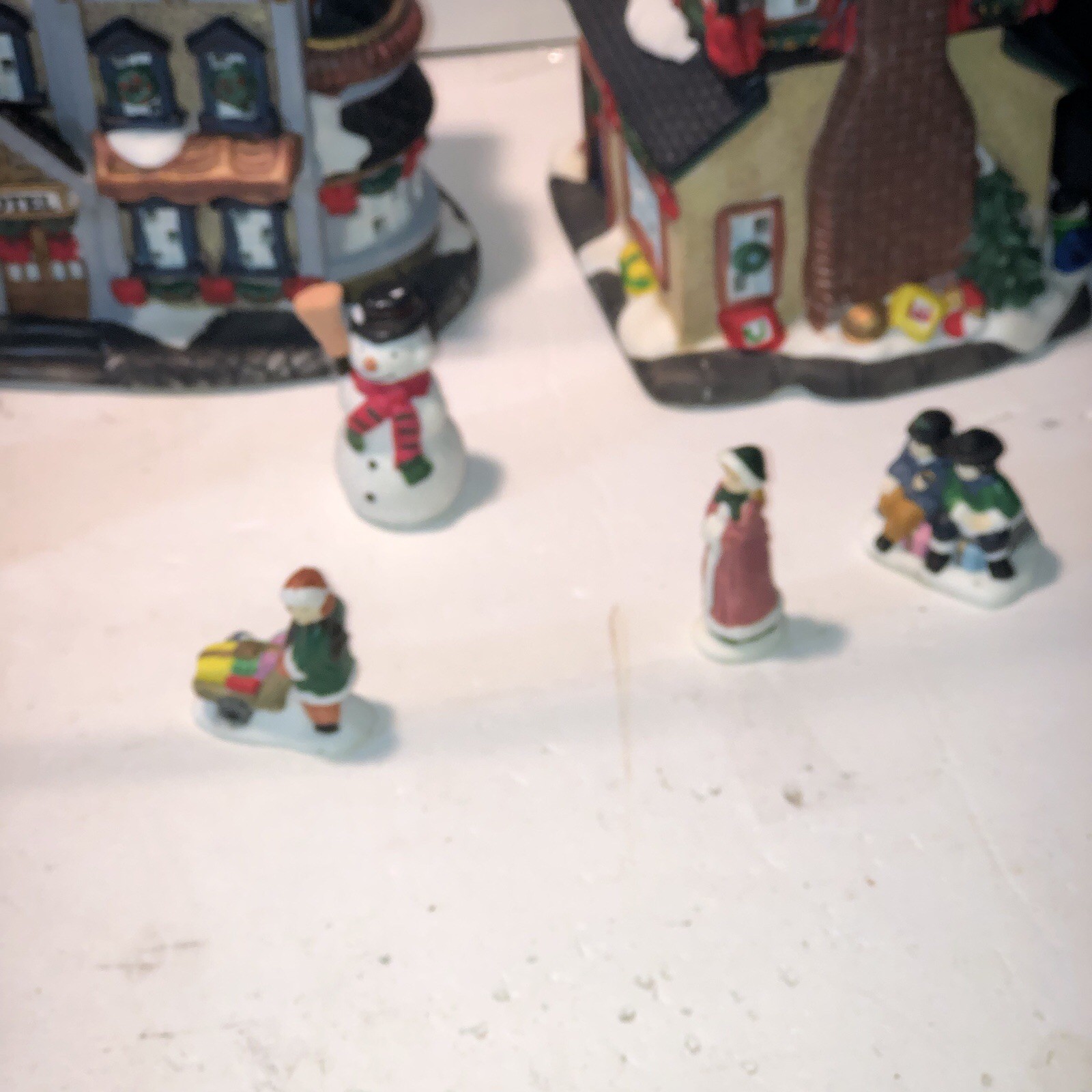 Galleria Hand Painted 20 Pc. Porcelain Christmas Village Box 2 Pc. are missing