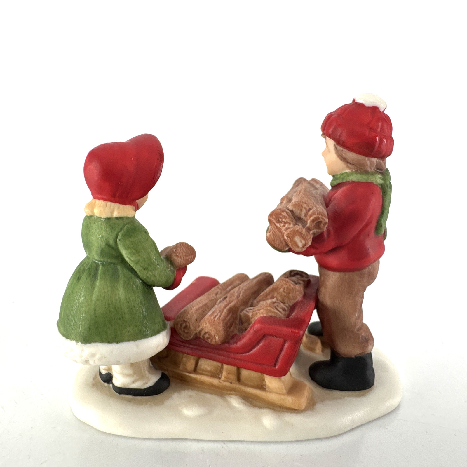 Lefton 1989 Christmas Sleigh & Children Figure #07327