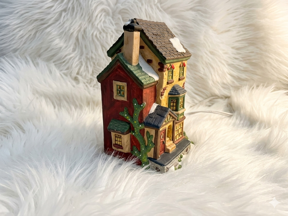 Lighted Christmas Village Winery House “The Bunch of Grapes” Holiday Decor Colle