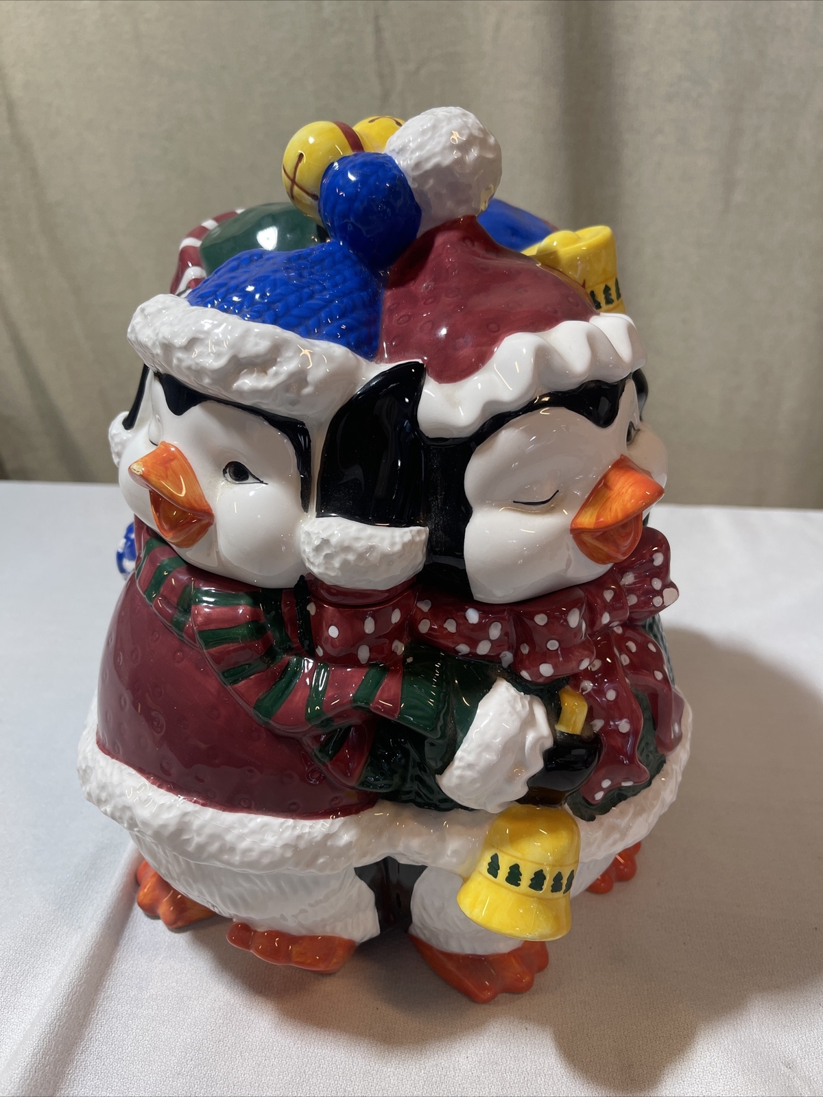 Christmas collectible 4 penguins Sold As Picture